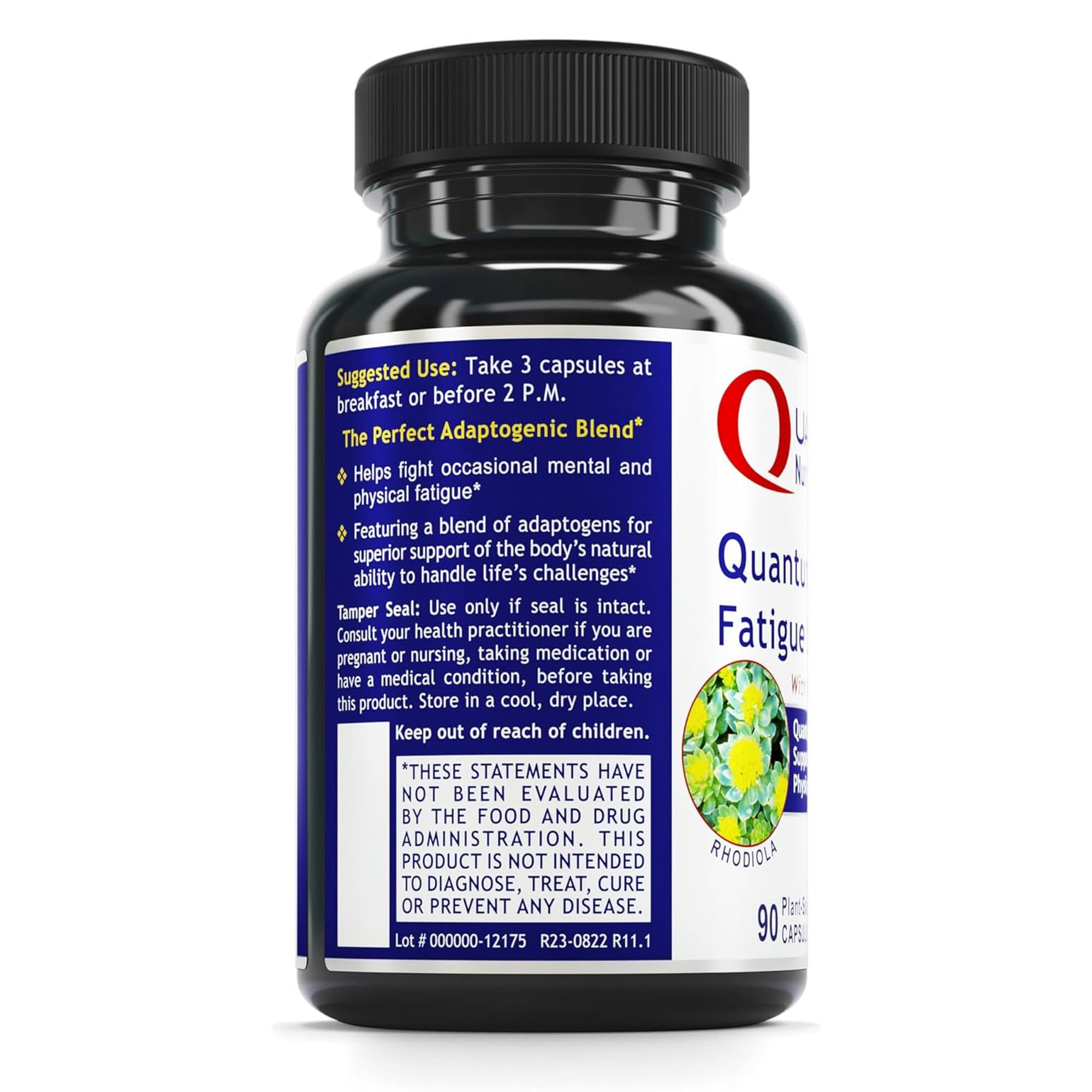 QNL Quantum Fatigue Support - Vegan Rhodiola Rosea Root Supplement, Organic Adaptogen Blend for Occasional Physical & Cognitive Stress - 90 Plant-Based Capsules Quantum NutritionAu supplements