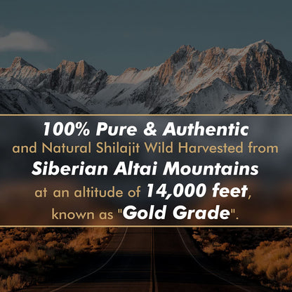 Shilajit Resin with Fulvic Acid & Trace Minerals, Original Siberian Pure Shilajit with 85+ Humic ALTAY MUMMIYOUS supplements