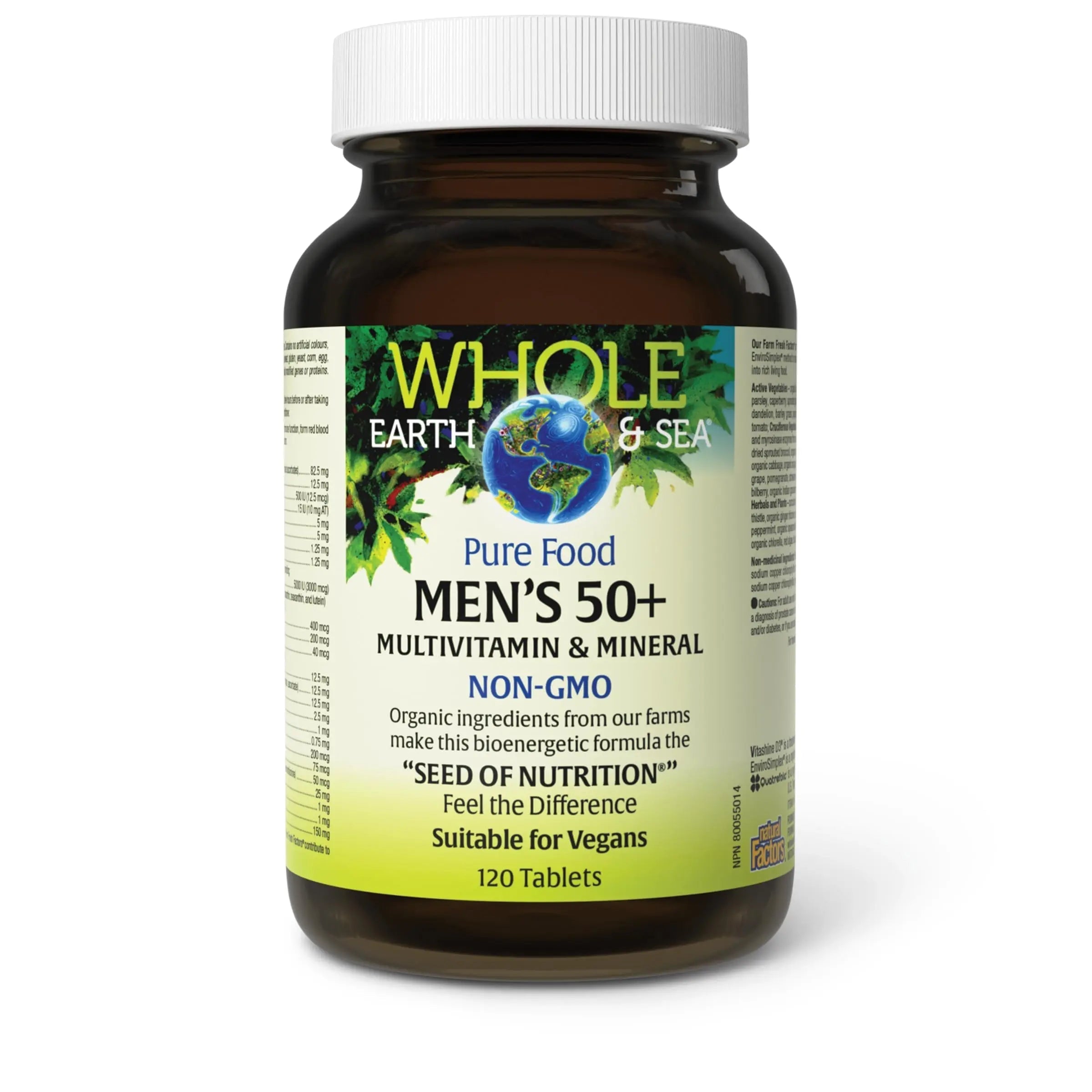 Natural Factors Whole Earth & Sea Men's 50+ Multivitamin & Mineral - Daily Nutritional Support Multivitamin Natural FactorsAu supplements