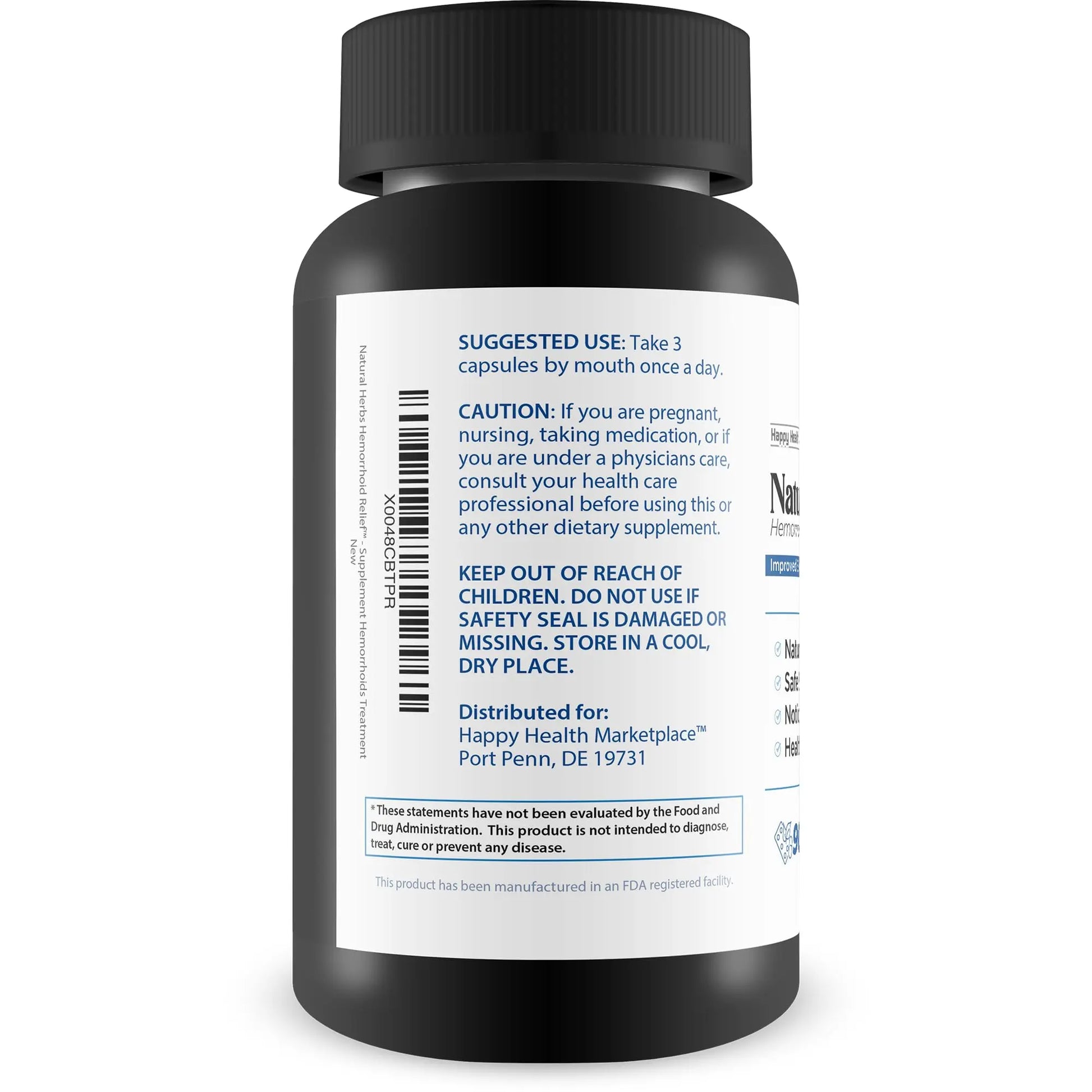Natural Herbs Hemorrhoids Capsules - Our Best Hemorrhoid Relief Supplement - Premium Natural Herbs Strength Hemorrhoids Capsules - Hemorrhoids Natural Herbs Hemorrhoid Treatment Hemorrhoids Treatment Happy Health MarketplaceAu supplements