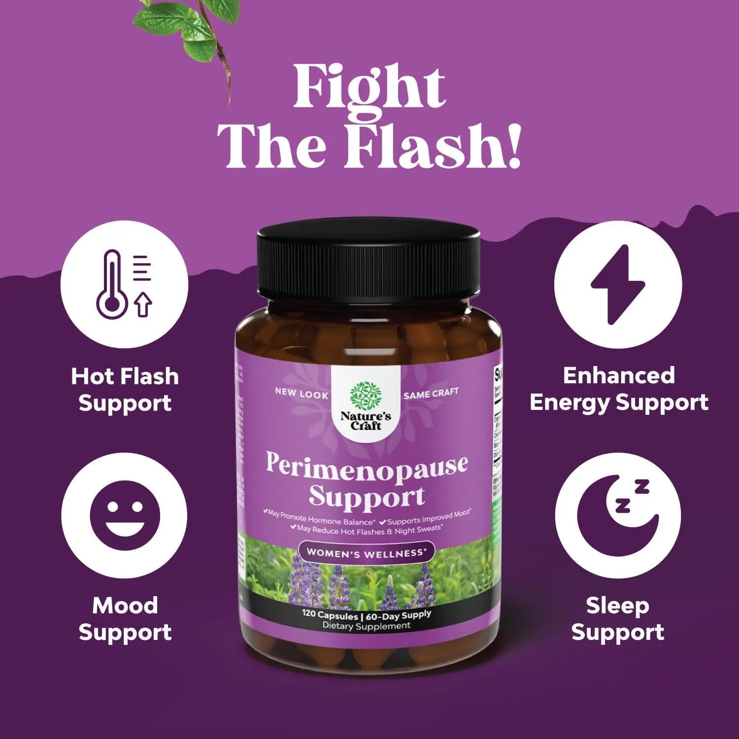 Bundle of Perimenopause Supplement with Maca Root Vitex Berry Black Cohosh for Hot Flashes Night Sweats Hormone Balance Natures CraftAu supplements