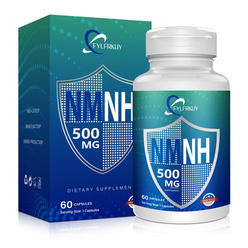 FYLFRKUY New NMNH 500mg Per Serving (Dihydronicotinamide Mononucleotide), NAD 𝐒𝐮𝐩𝐩𝐥𝐞𝐦𝐞𝐧𝐭𝐬 Pure Organic, More Effective Than NMN for Anti-Aging, Energy, Immunity, Focus - 60 Count FYLFRKUYAu supplements