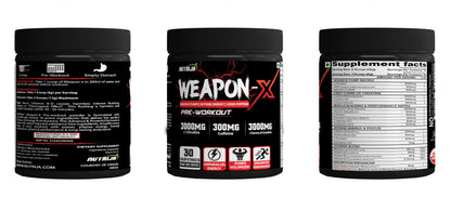NutriJa Weapon-X Pre-Workout Powder with 21 Active Ingredients - 3 Best Forms of Creatine NutriJaUS supplements