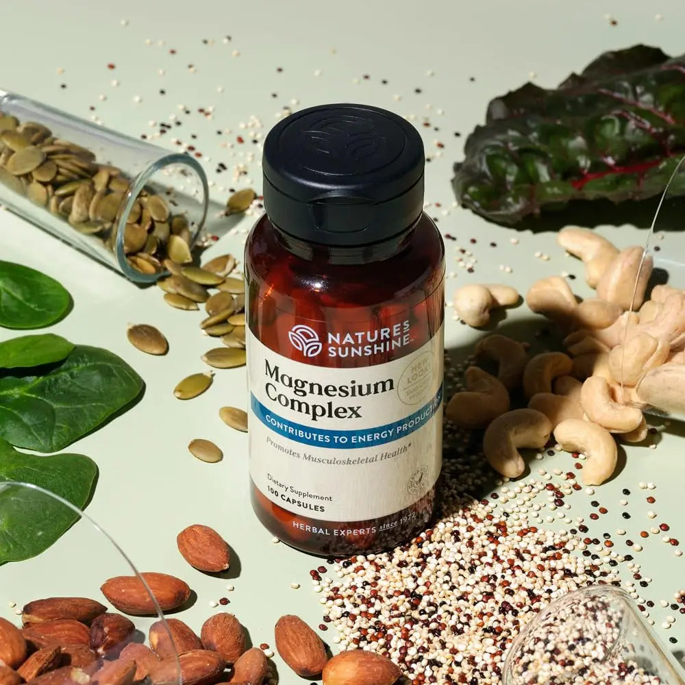 Nature’s Sunshine Magnesium Complex - High Potency Magnesium Supplement with Citrate & Malate for Relaxation, Optimal Absorption, Muscle Function, Energy Production - 50 Servings (100 Capsules) Nature's Sunshinenz supplements