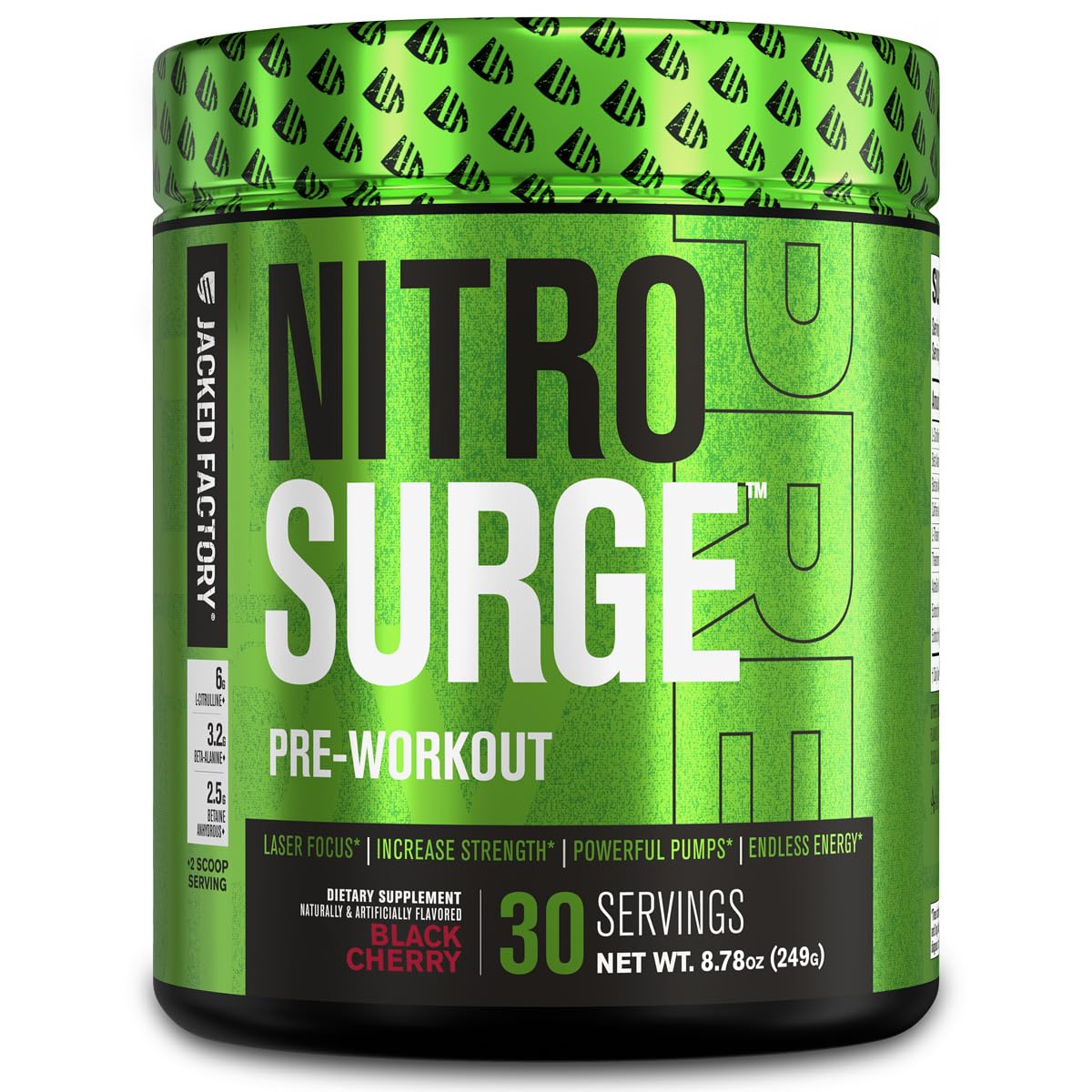 NITROSURGE Pre Workout Supplement - Endless Energy, Instant Strength Gains Jacked FactoryAu supplements