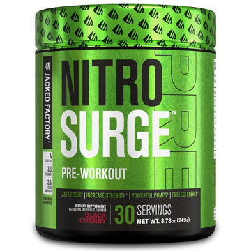 NITROSURGE Pre Workout Supplement - Endless Energy, Instant Strength Gains Jacked FactoryAu supplements