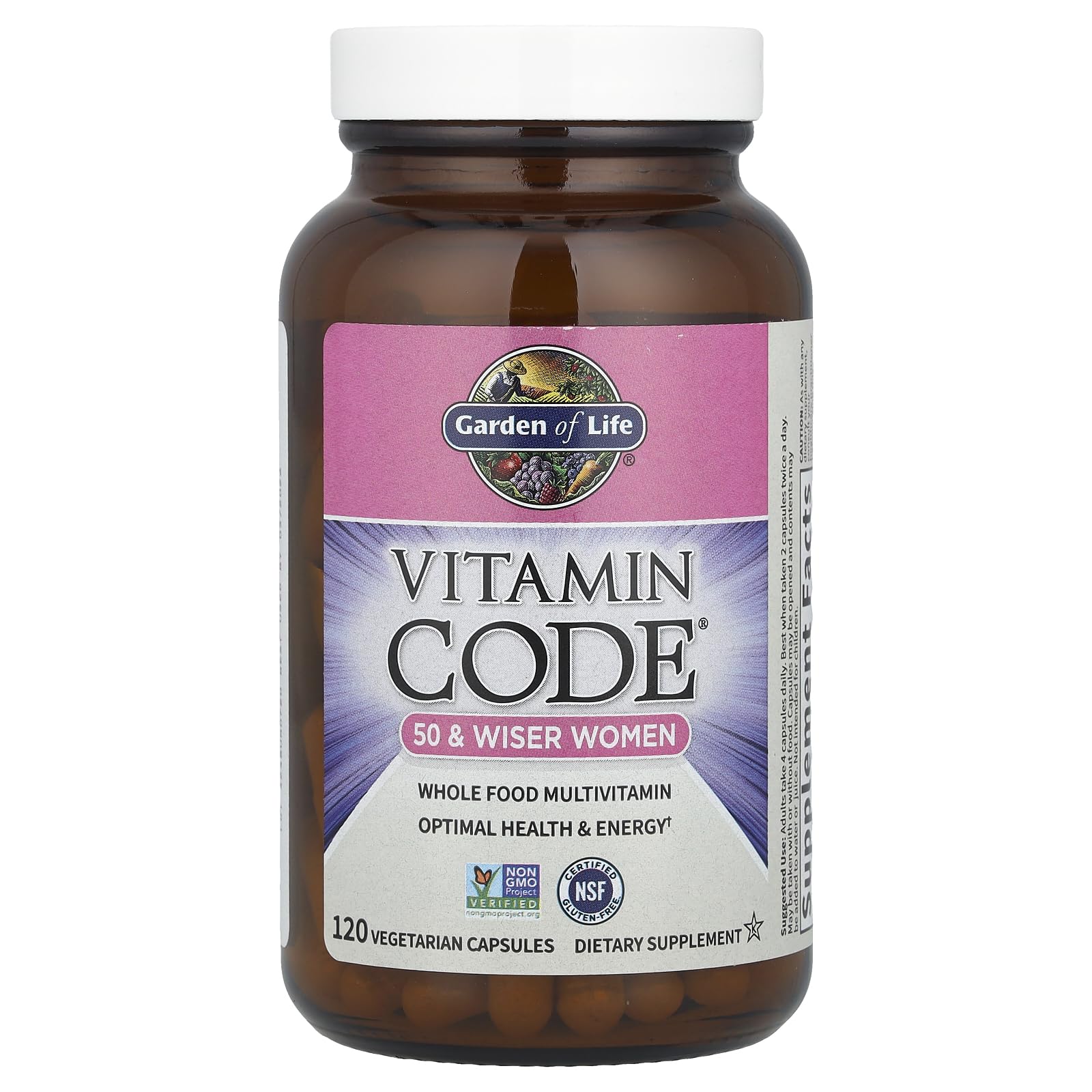 Garden of Life Vitamin Code Multivitamin for Women 50 & Over, B Vitamins, A, C, D3, E & K, CoQ10, Probiotics & Enzymes, for Women 50 Plus, 120 Capsules Garden of LifeAu supplements