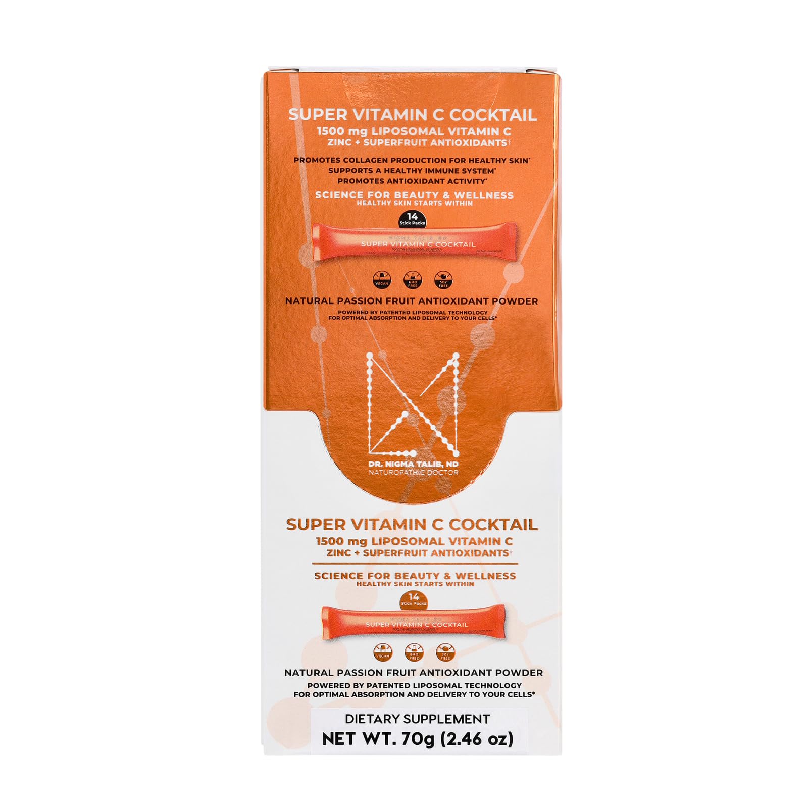 DR. NIGMA Super Vitamin C Cocktail Powder | Science-Based Beauty and Wellness | Powerful Combo of Vital Nutrients to Support Optimal Health and Vitality | 14 Servings | 2.46 oz DR. NIGMAAu supplements
