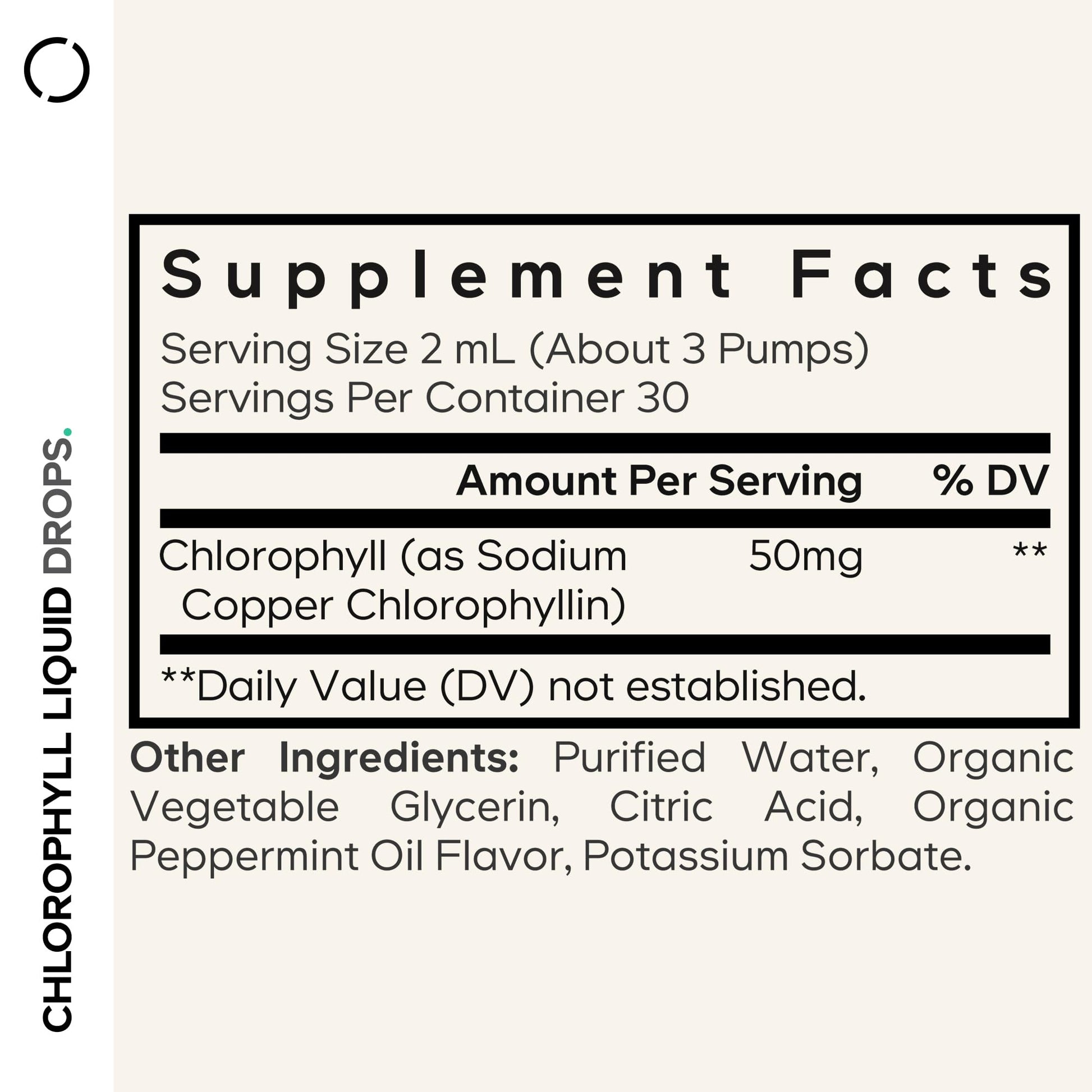 Codeage Chlorophyll Liquid Drops Supplement - Vegan Chlorophyll 50 mg per Serving, Organic Peppermint Flavor Clorofila Drink - Non-GMO, Gluten-Free, Vegan - 2 fl oz CodeageAu supplements