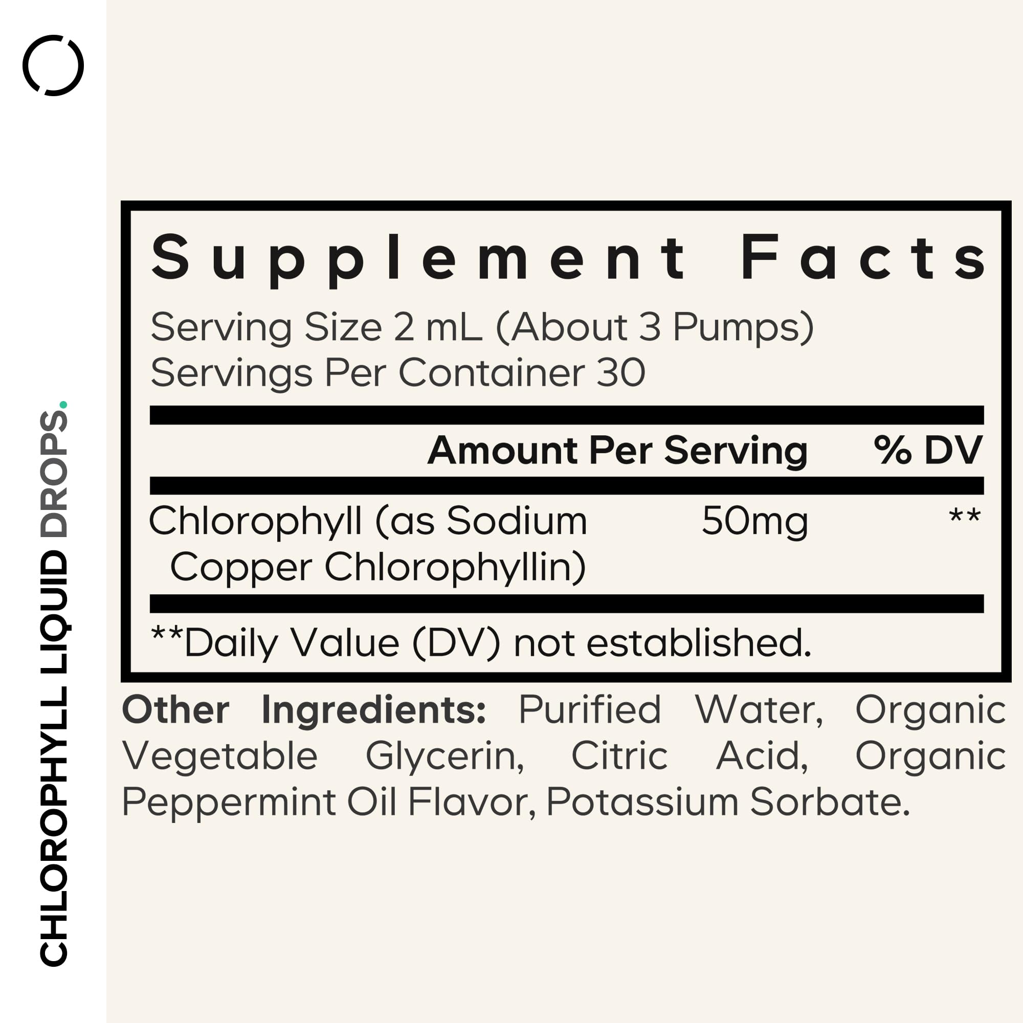 Codeage Chlorophyll Liquid Drops Supplement - Vegan Chlorophyll 50 mg per Serving, Organic Peppermint Flavor Clorofila Drink - Non-GMO, Gluten-Free, Vegan - 2 fl oz CodeageAu supplements
