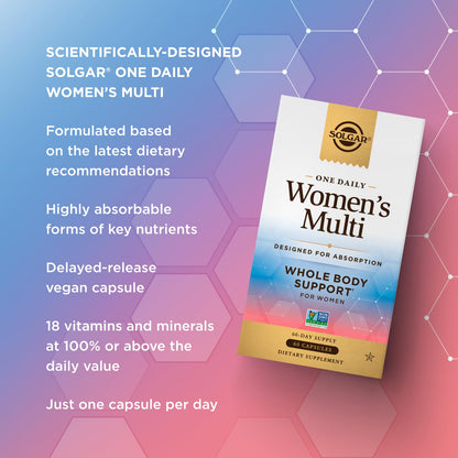 SOLGAR One a Day Women & Mens Bundle:Daily Women's Multi Whole Body Support, 60 Servings + Daily Men's Multivitamin Whole Body Support Supplement, 60 Servings SOLGARUS supplements