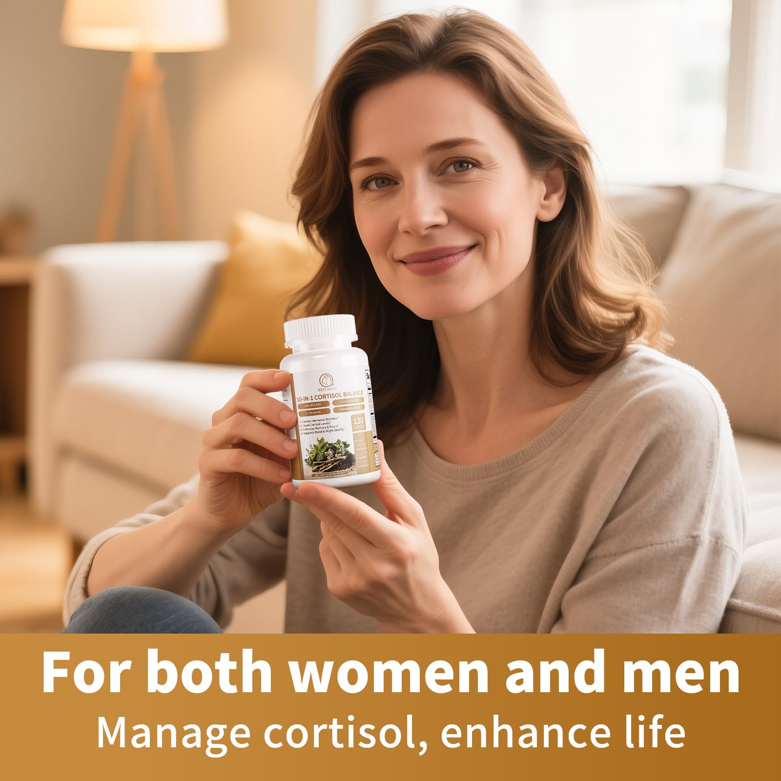 BBEEAAUU Cortisol Supplements for Women & Men - 10-in-1 Cortisol Reducer Manager Detox with Ashwagandha, Magnesium - Lower High Cortisol Levels, Relaxation & Night Support, Non-GMO, 120 Capsules BBEEAAUUAu supplements