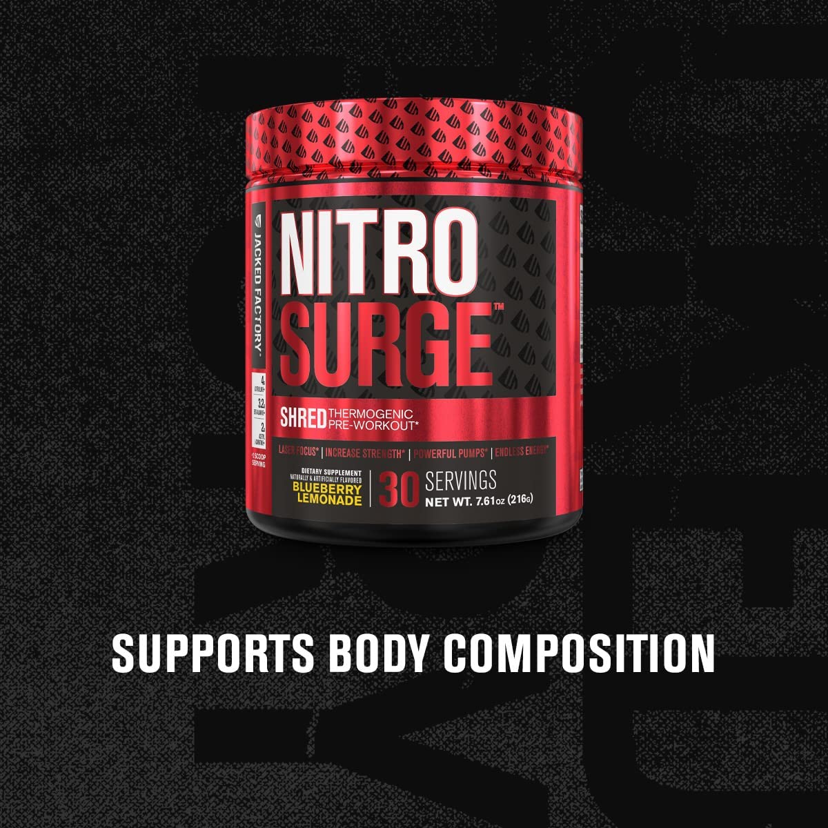 Jacked Factory NITROSURGE Shred Pre Workout Supplement - Energy Jacked FactoryUS supplements