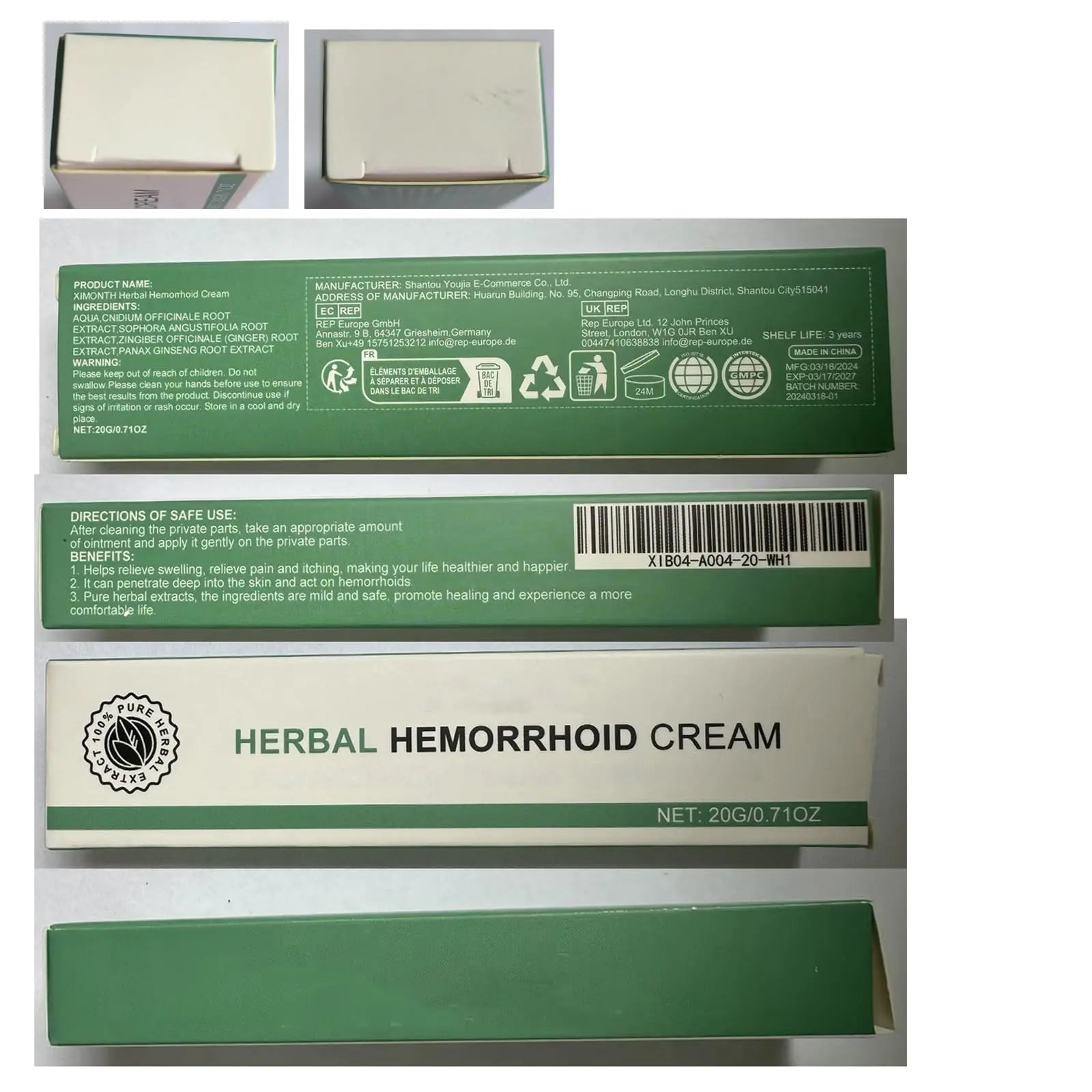 BITYEYE Herbal Hemorrhoids Cream,Hemorrhoid Cream,for Men and Women (1PCS) BITYEYEAu supplements