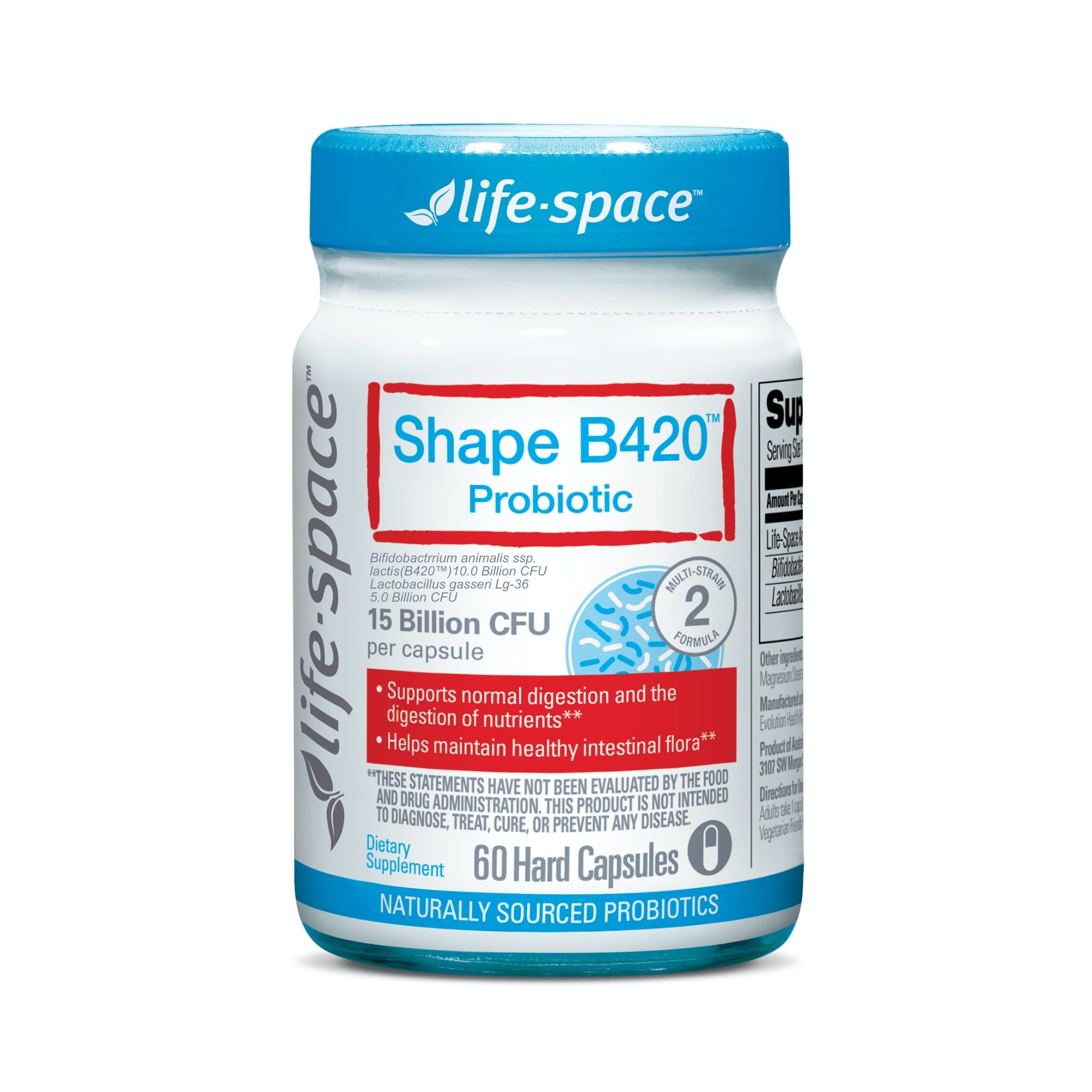 Life-Space Shape B420™ Probiotics, Clinically Studied Strains, Supplement for Women and Men Life-SpaceAu supplements