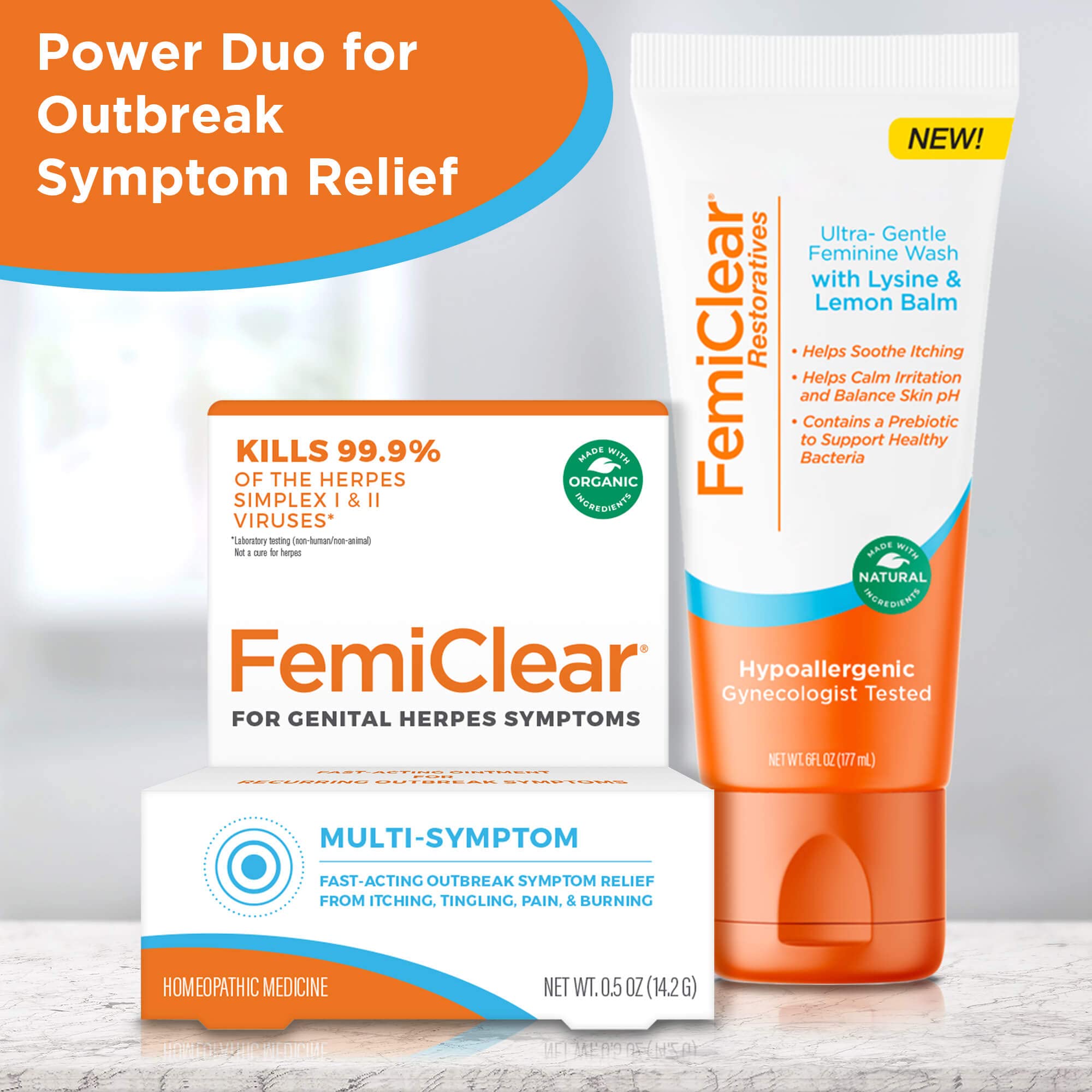 FemiClear® Restoratives Ultra-Gentle Feminine Wash, Made with Lysine & Lemon Balm, Natural Ingredients FemiClearAu supplements
