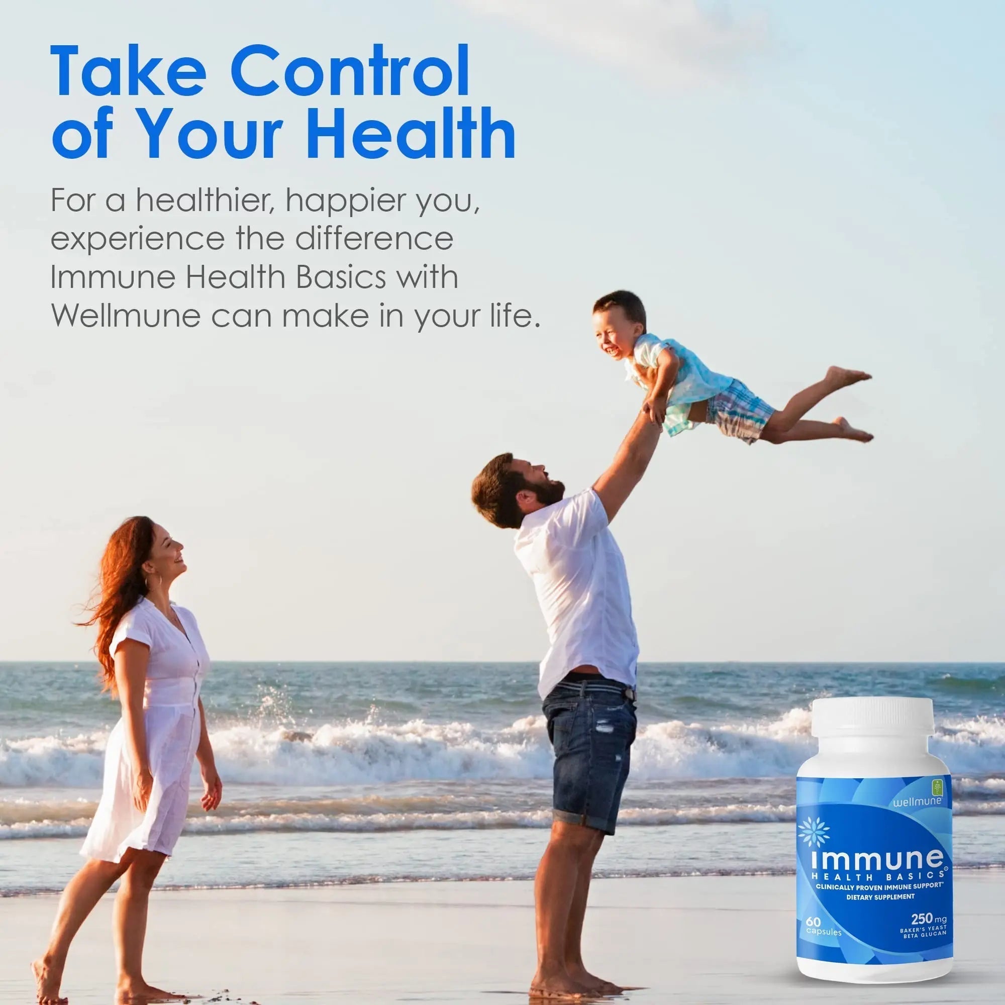 Immune Health Basics Ultra Strength Immunity - Clinically Proven Immune Support - Wellmune Highly Purified Beta Glucan - Gluten-Free, Non-allergenic Immune Health BasicsAu supplements