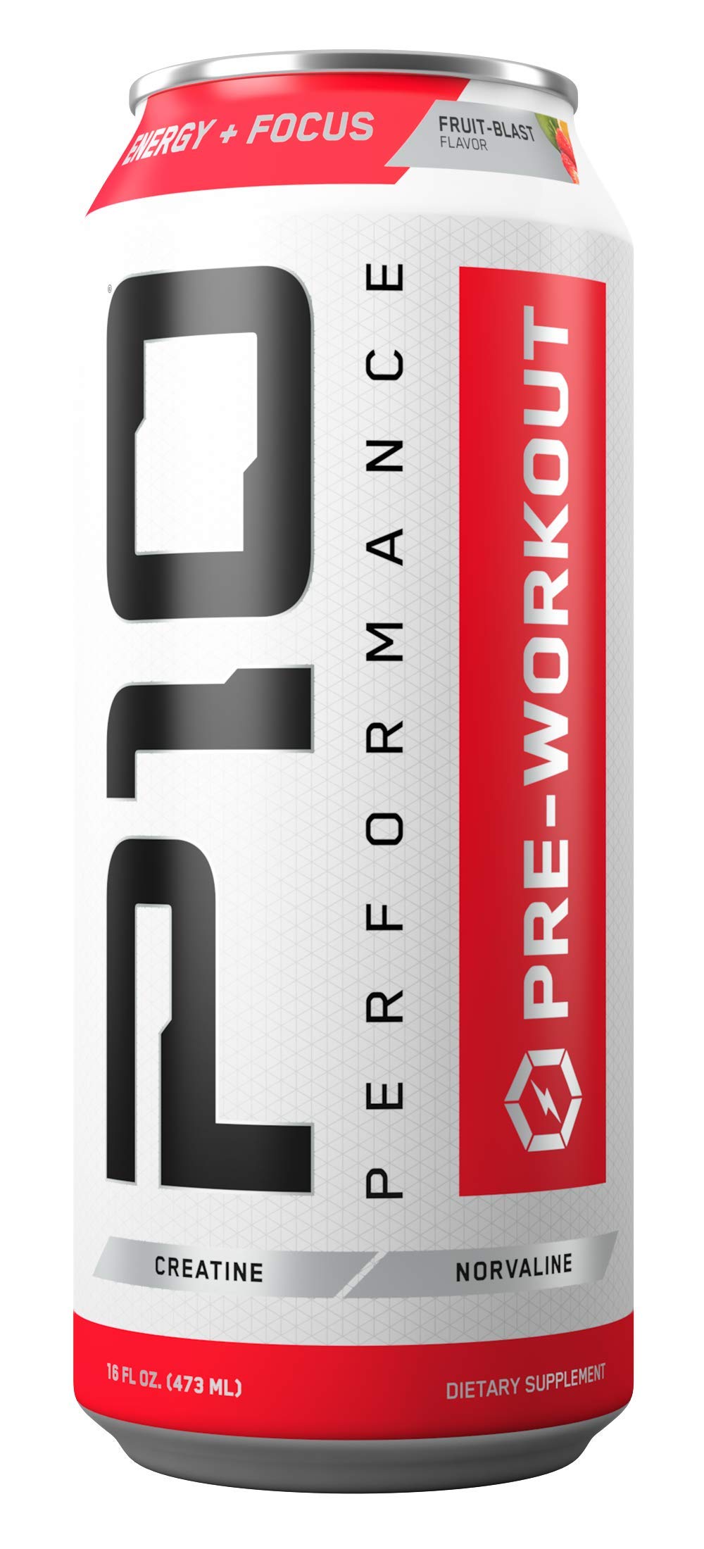 P10 Performance Sugar-Free Pre Workout Drink - 12-Pack, Fruit Blast, 12oz Cans - Energy P10 PerformanceAu supplements