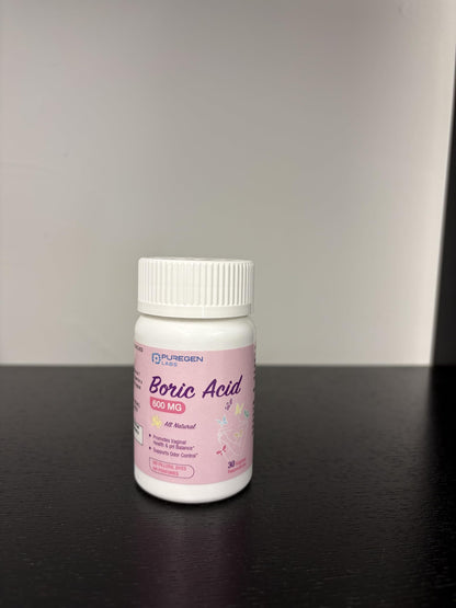 Puregen Labs Boric Acid 600 mg Vaginal Suppositories - 100% Pure | All Natural Without Dyes or Fillers | Made in USA - Supports Vaginal pH Balance and Odor Control (30 Count) P Puregen LabsUS supplements