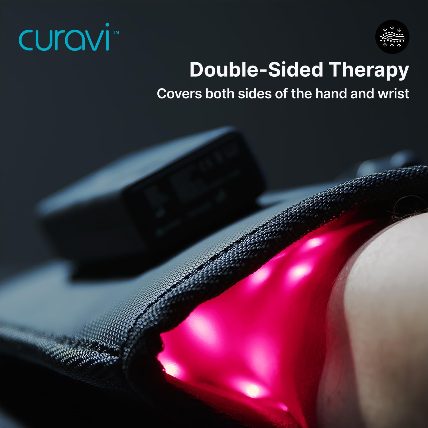 CURAVI Wellness Glove - Enhanced Comfort & Support for Hands and Wrists with Advanced Red CURAVIAu supplements