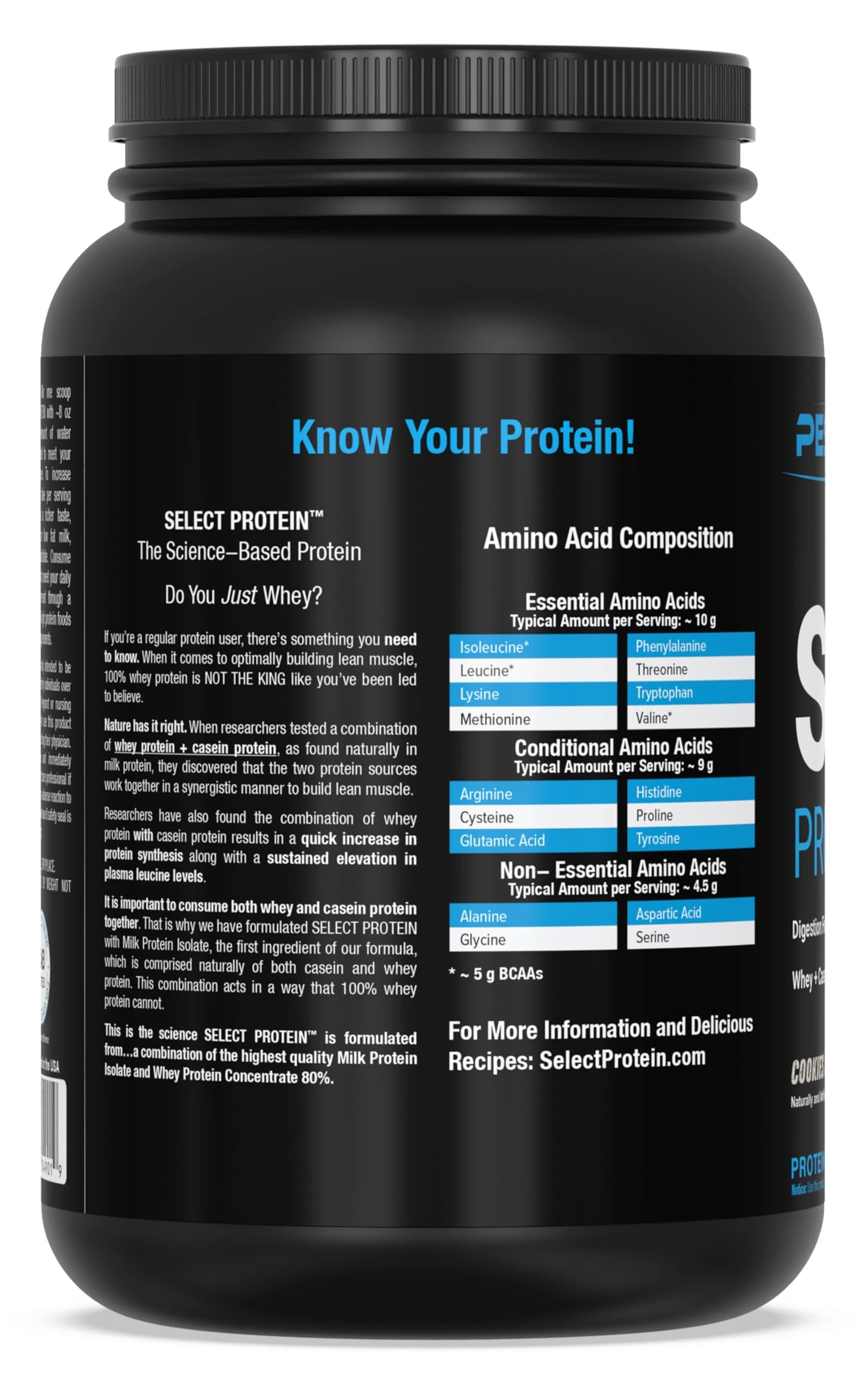 PEScience Select Protein, Cookies and Cream, 27 Serving, Premium Whey and Casein PEScienceUS supplements