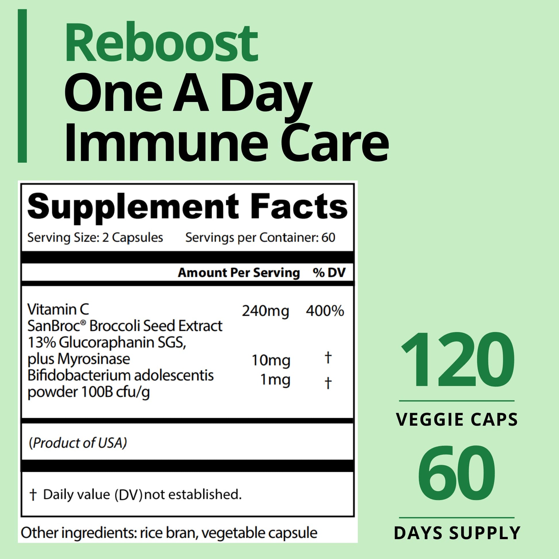 GIGANTIC Sulforaphane + Myrosinase 10mg (120 Capsules) - Includes Vitamin C GIGANTICUS supplements