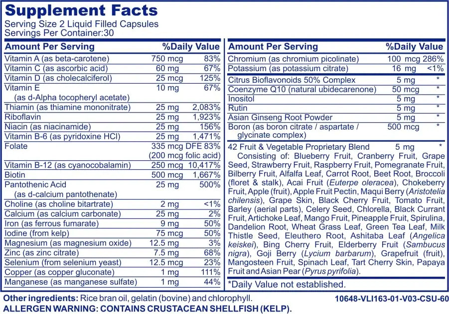 VIGOR ANGEL Multivitamin, 60 Liquid Capsules VIGOR ANGELAu supplements