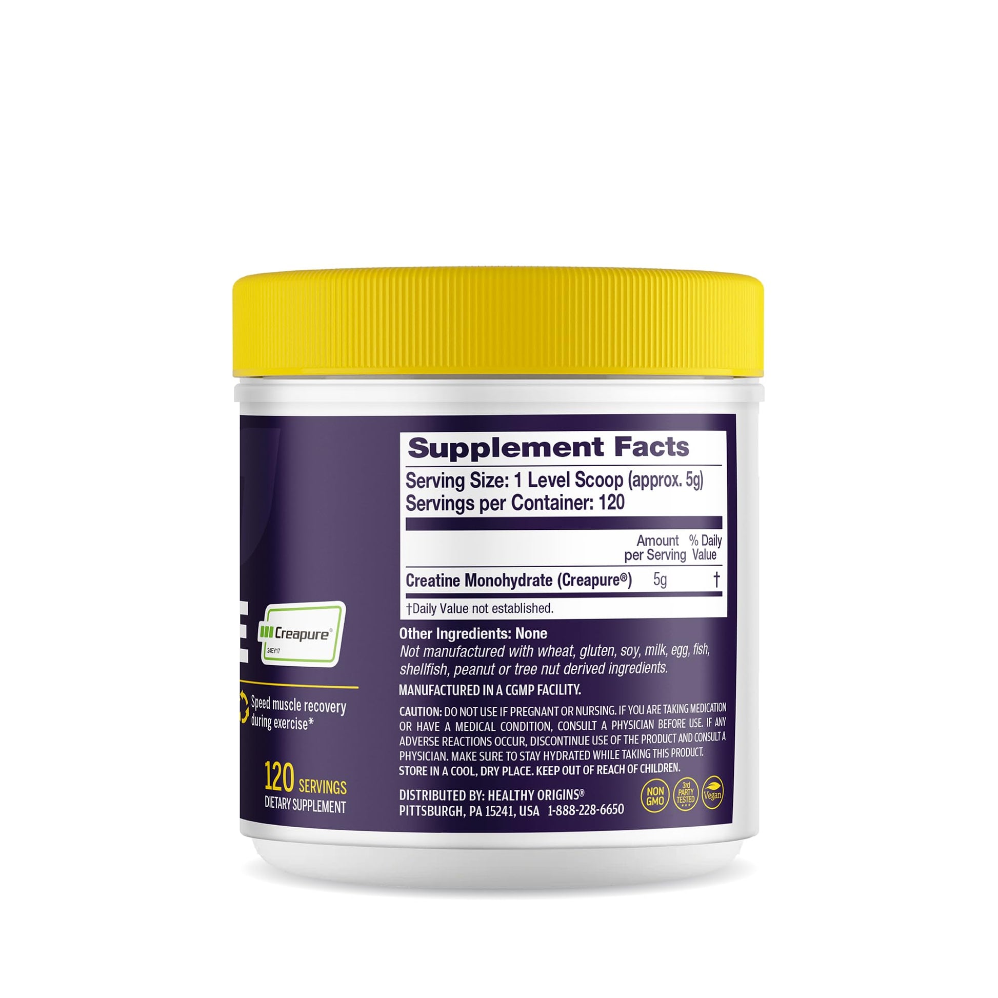 Healthy Origins® Performance Creatine with Creapure®, Unflavored Micronized Powder, Supports Muscle Function, Energy & Recovery, 21.2oz (600g), 120 Servings Healthy OriginsAu supplements