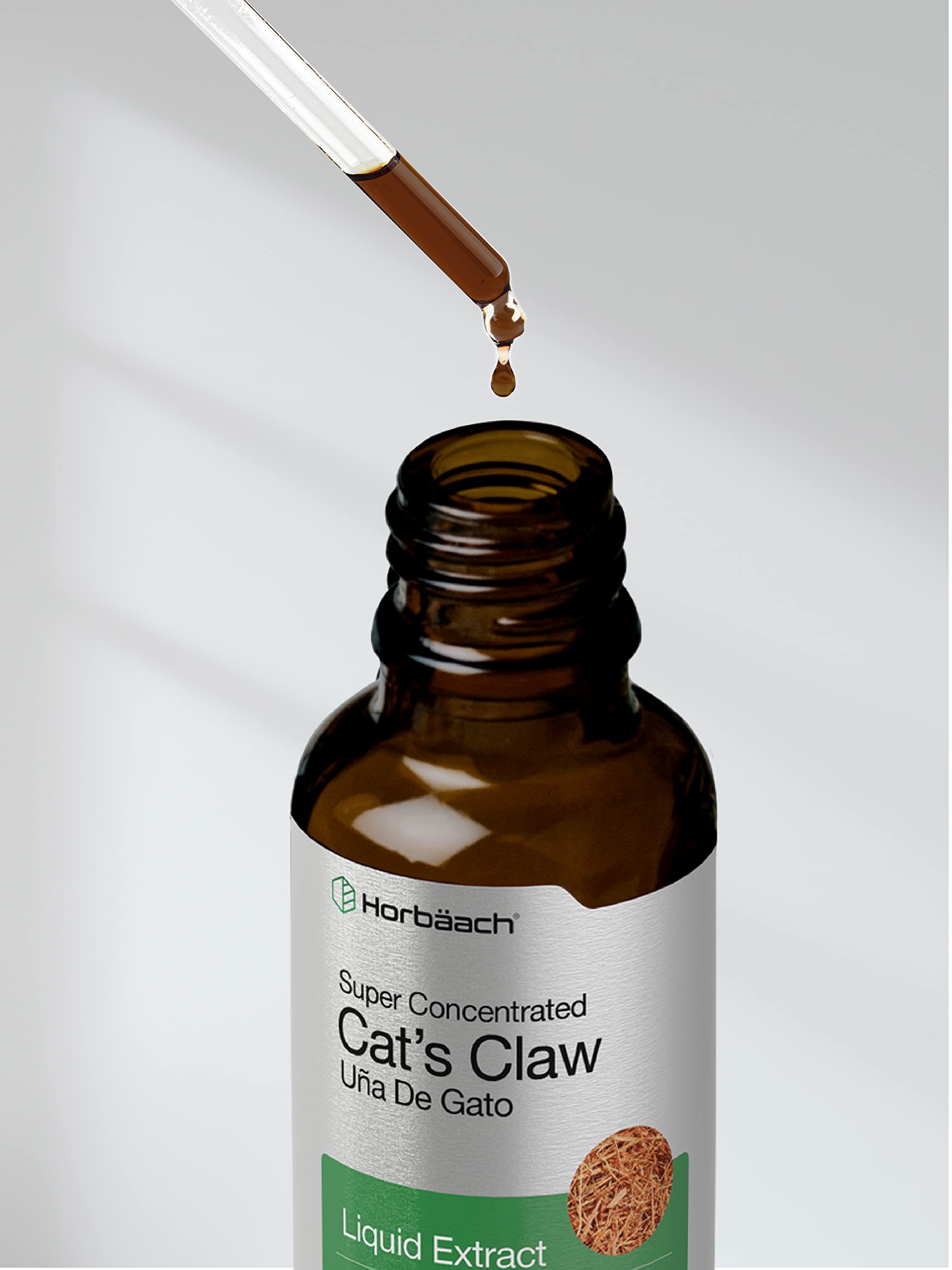 Cats Claw Herb Extract Tincture | 2 Fl Oz | Alcohol Free | Vegetarian, Non-GMO, Gluten HorbäachAu supplements