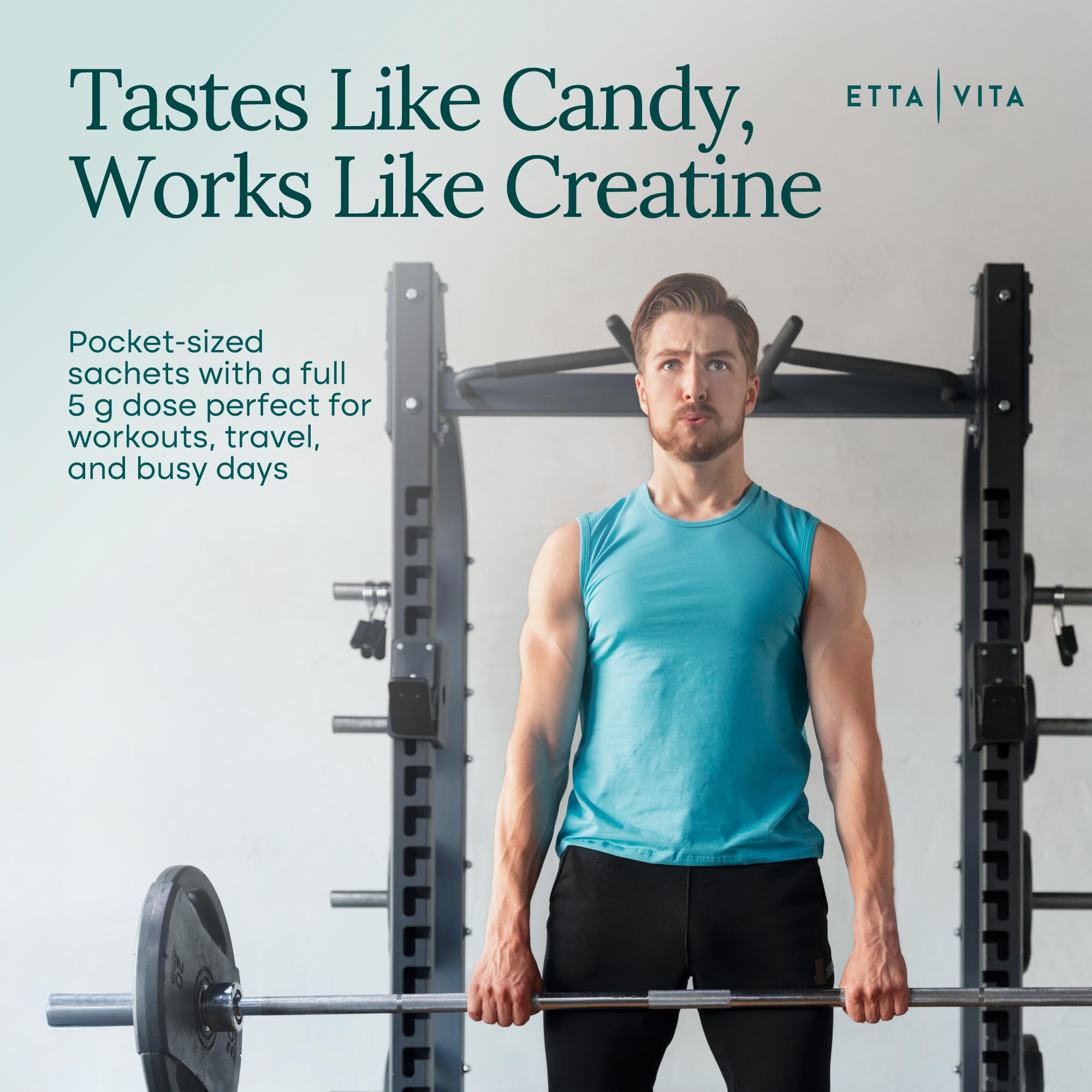 Sugar-Free Creatine Monohydrate Gummies (5g Per Packet) - Potent Creatine Gummies for Men & Women, Supplement for Muscle Support, Cognitive Function - Non-GMO, Gluten-Free, Mucuna Pruriens Etta VitaAu supplements