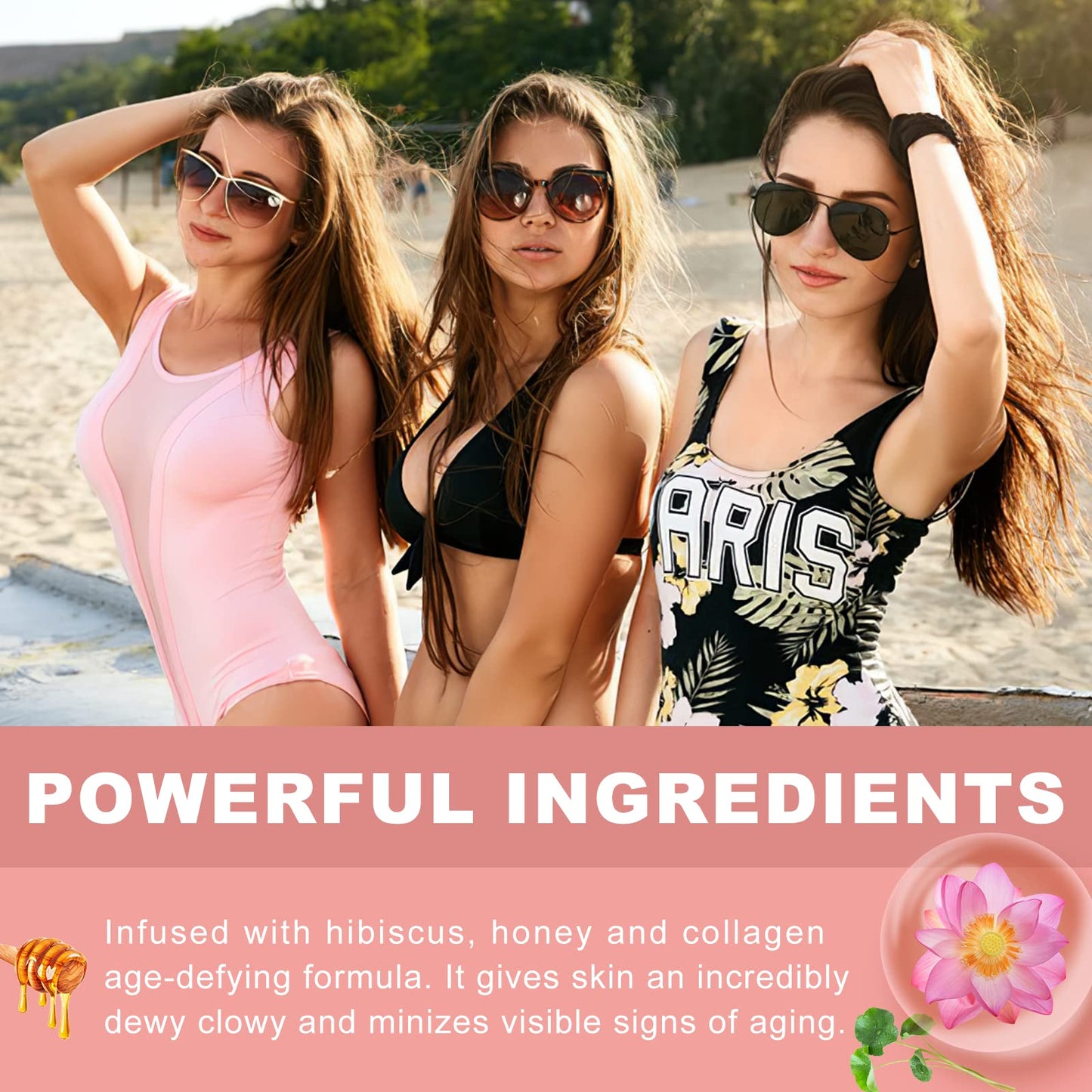 Hibiscus and Honey Firming Cream, Skin Tightening Lotion, Reduces the Look of Neck Lines CITYGOOUS supplements
