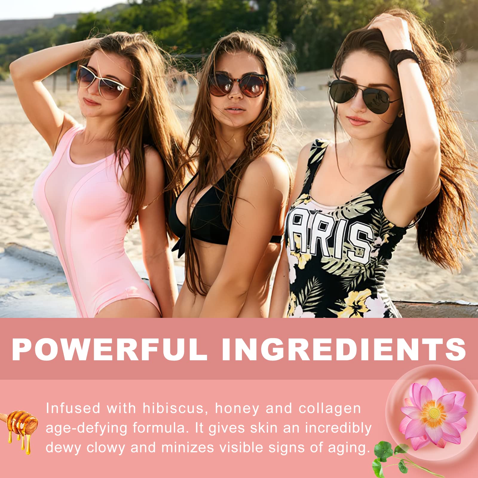 Hibiscus and Honey Firming Cream, Skin Tightening Lotion, Reduces the Look of Neck Lines CITYGOOAu supplements