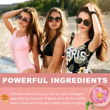Hibiscus and Honey Firming Cream, Skin Tightening Lotion, Reduces the Look of Neck Lines CITYGOOUS supplements
