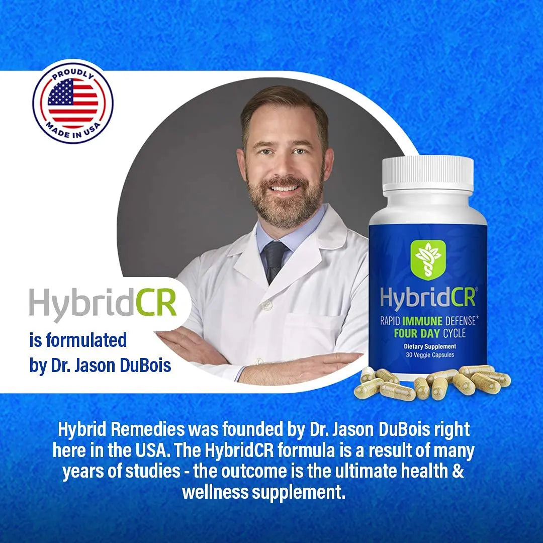 HybridCR Rapid Immunity Supplement | Zinc, Echinacea, Andrographis, Ginseng, Selenium, Gluten-Free & Non-GMO | 5-in-1 Immune Support Supplement | Pharmacist Formulated 1 Month Supply (30 Veggie Caps) Hybrid RemediesAu supplements