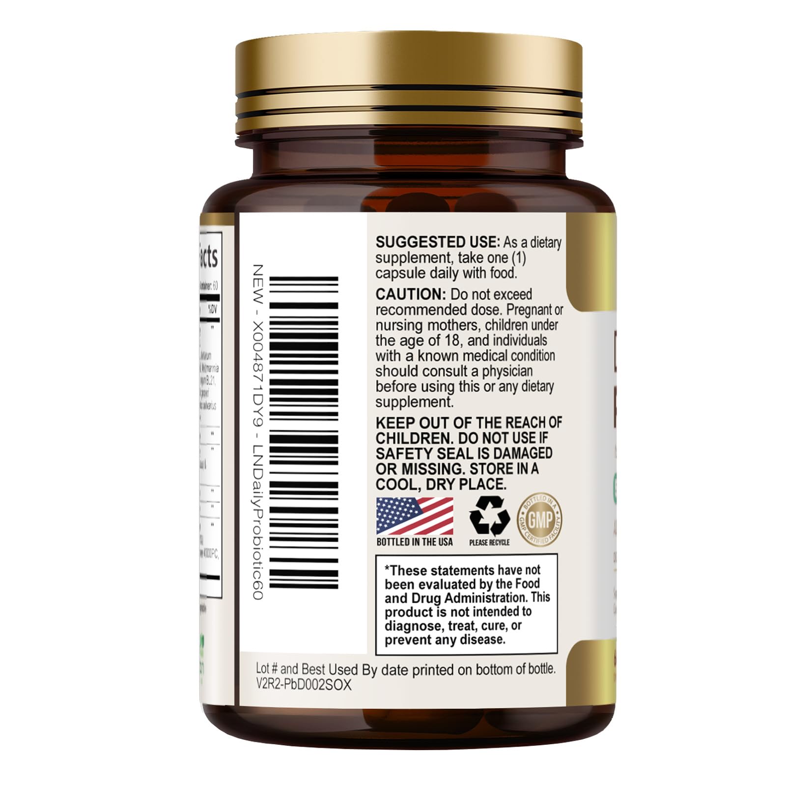Probiotics 50 Billion CFU per Serving - 10 Strains + Prebiotics - Digestive Health, Gut & Immune Support - Occasional Constipation, Gas & Bloating Support for Women & Men, Bottled USA - 60 Capsules Health Nutrition NaturalsAu supplements