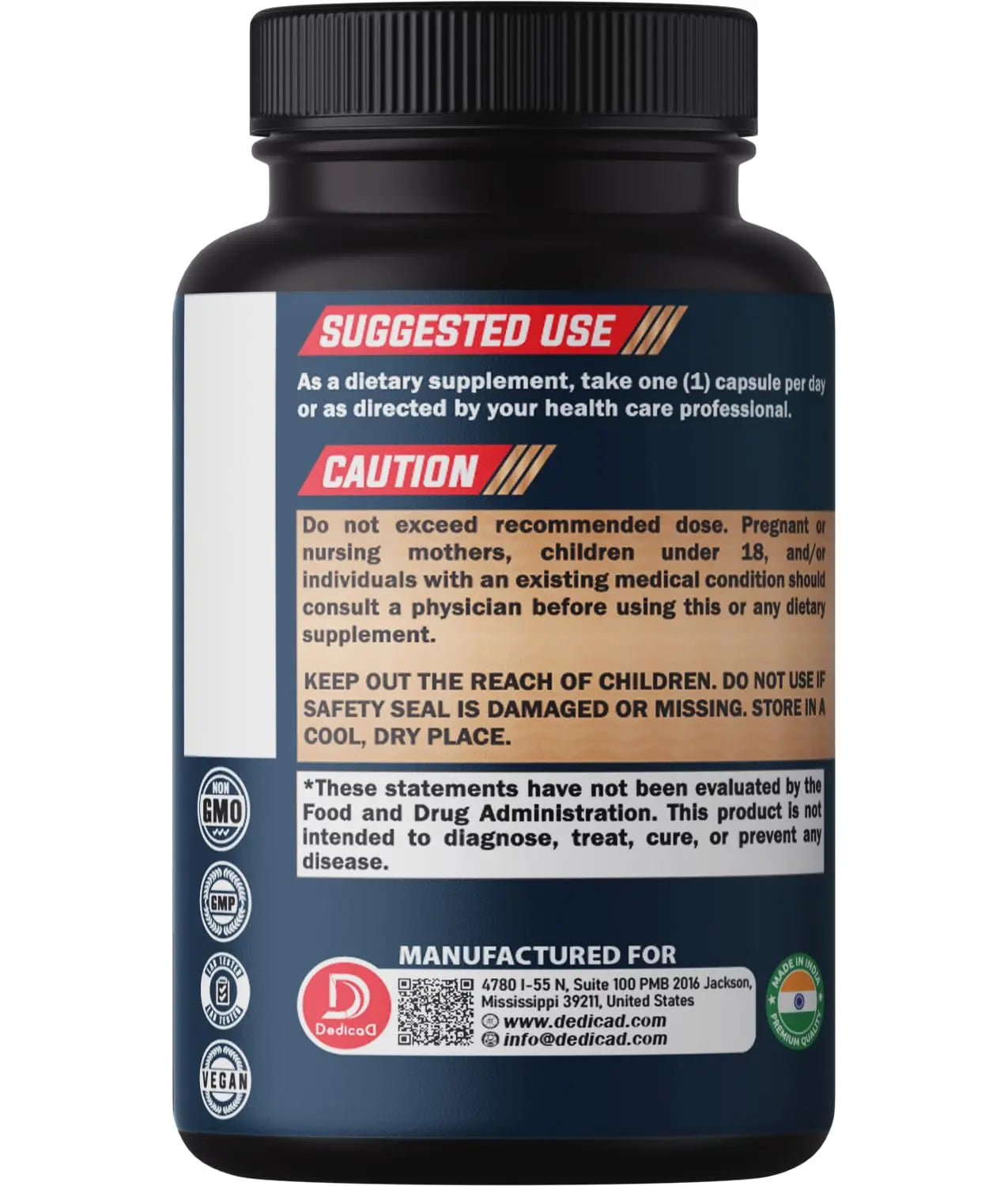 DEDICAD 12in1 Wormwood Black Walnut Clove Capsules - Immune, and Mood Support - 3 Month Supply - 90 Vegan Capsules DEDICADnz supplements