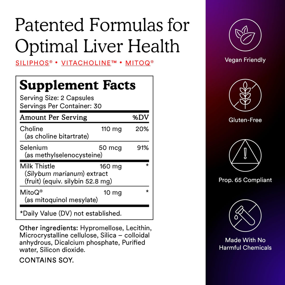 MitoQ +Liver – Advanced Liver Supplement with Highly Bioavailable Milk Thistle, Choline, Selenium Mitoquinol – Supports Metabolism, Body’s Natural Detoxification & Liver Health – 60 Capsules MitoQAu supplements