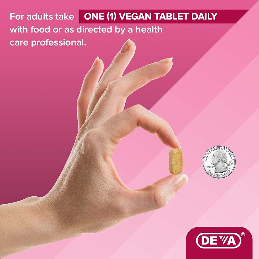 DEVA Vegan Vitamins Hair, Nails & Skin Supplement with 500 mcg of Biotin Per Tablet 90 Tablets (Pack of 2) DEVAAu supplements