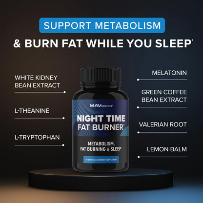 Night Time Fat Burner | Weight Loss Support for Women | Appetite Suppressant, Carb Block MAV NUTRITIONUS supplements