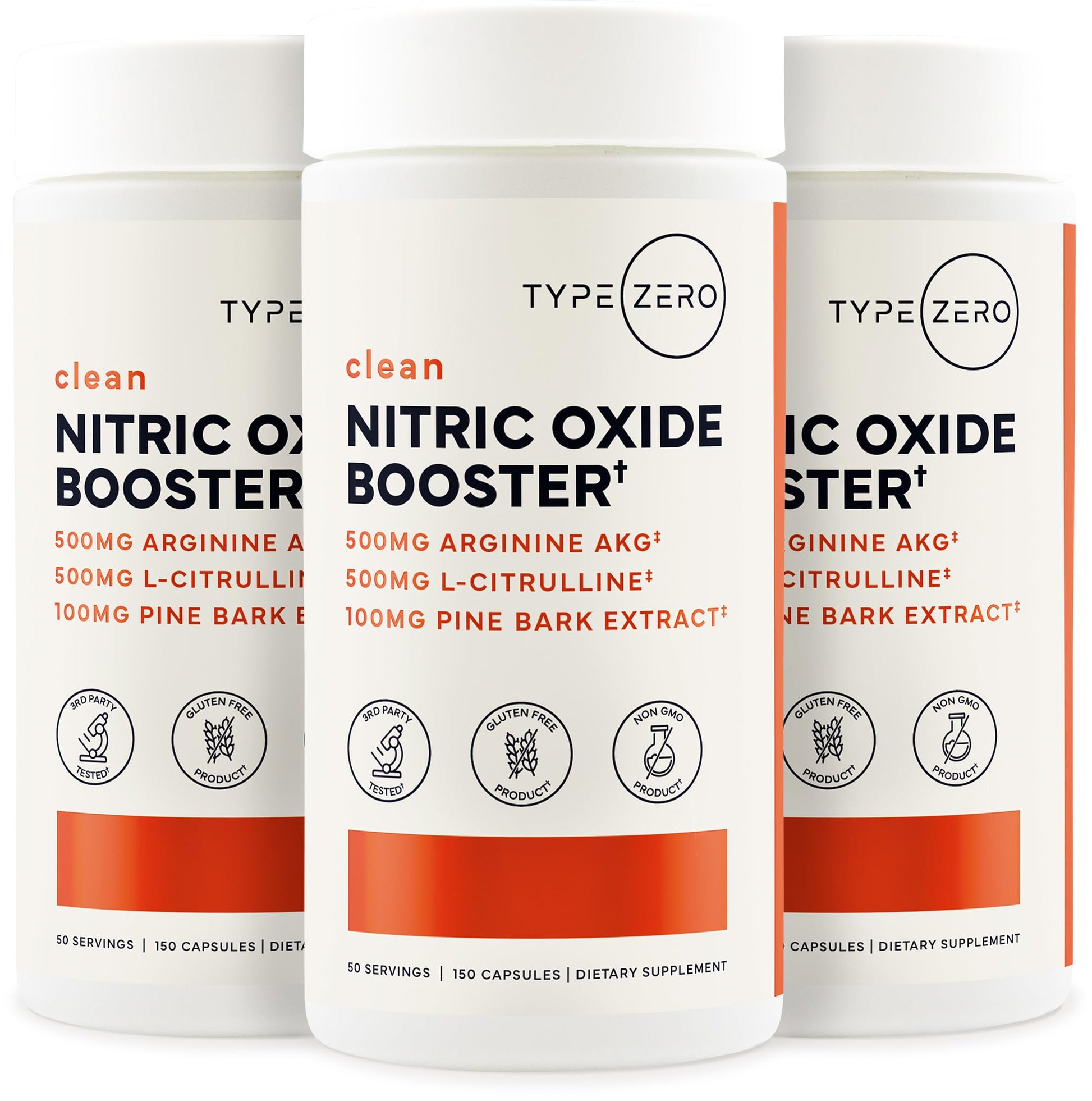 Type Zero Nitric Oxide 6X Booster, 150 Veggie Capsules - Natural Supplement - Beetroot, Arginine AKG, Citrulline, Pine Bark, Garlic & VIT C | Nitrous Oxide Type ZeroUS supplements