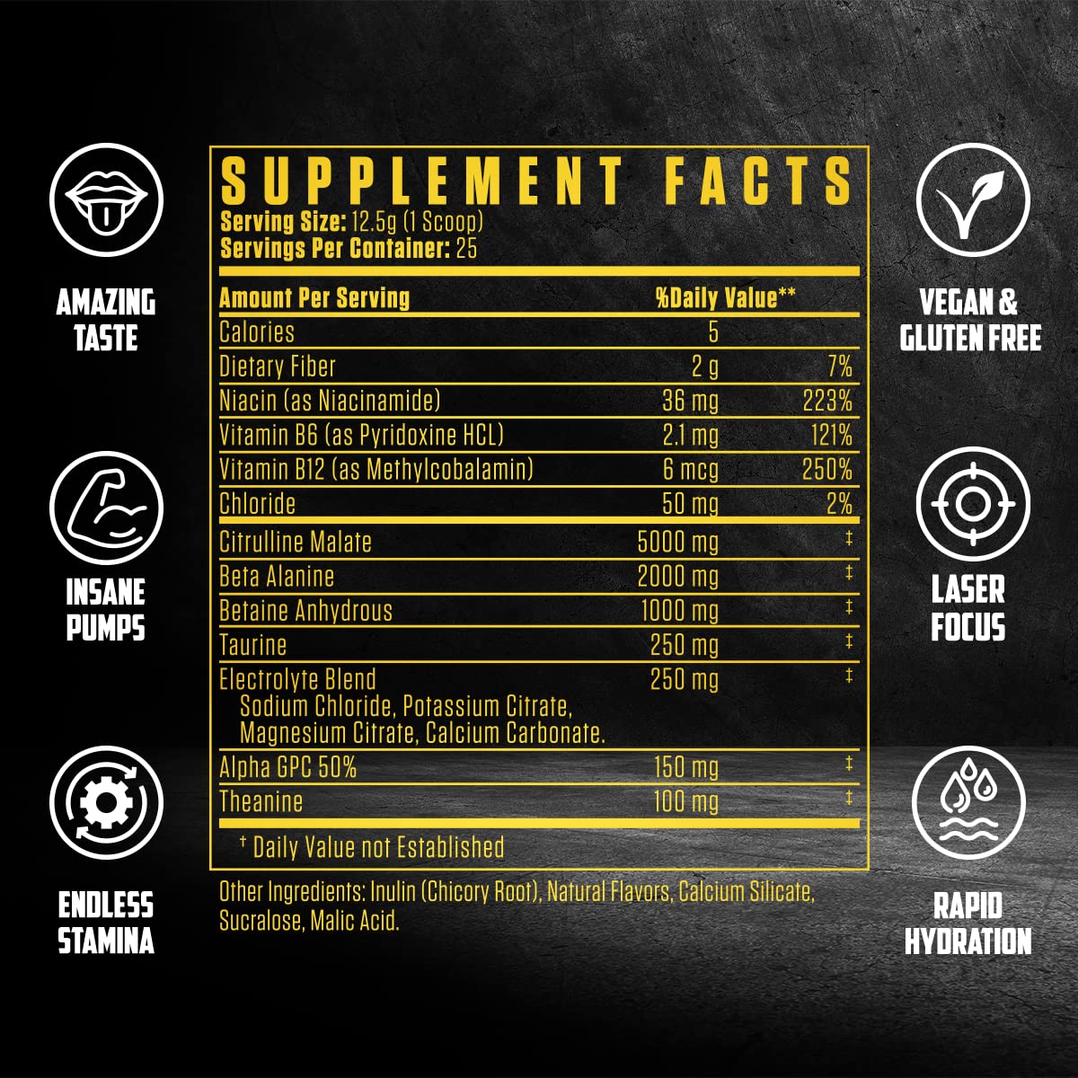 HydraPump | #1 New Stim Free Pre Workout Powder w/ Nitric Oxide Booster, Electrolytes EPN SupplementsUS supplements