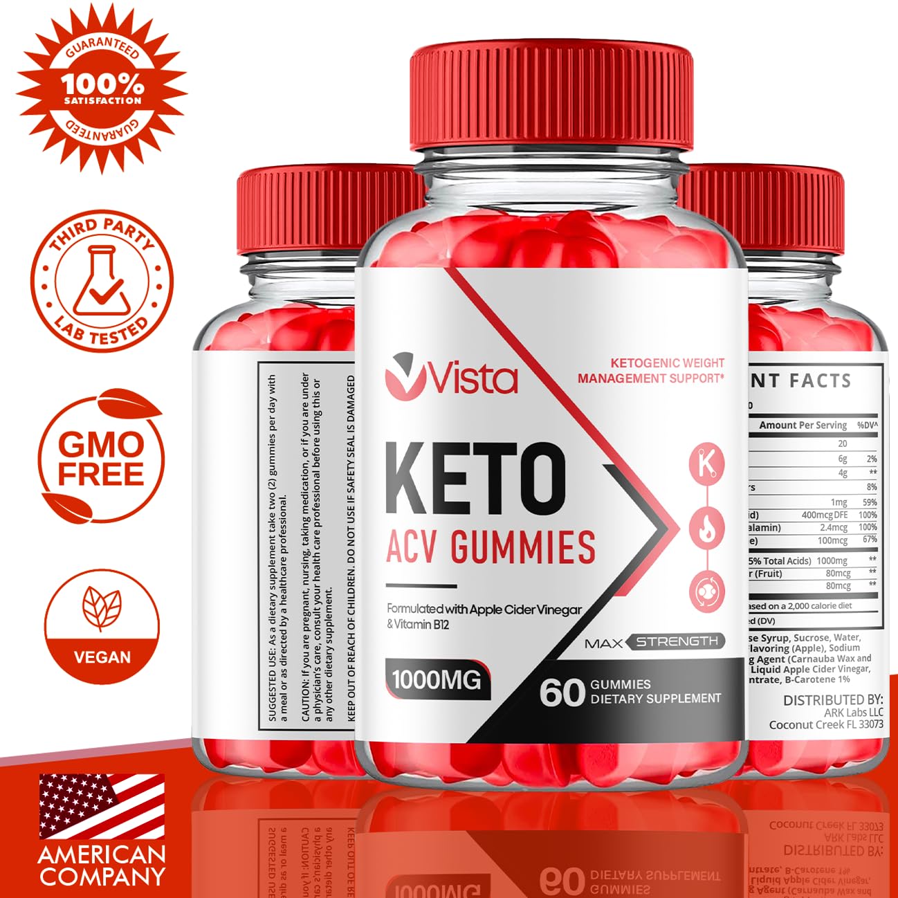 Vista Keto ACV Gummies, Vista Keto ACV Gummies Advanced Weight Loss 1000MG Ark LabsUS supplements