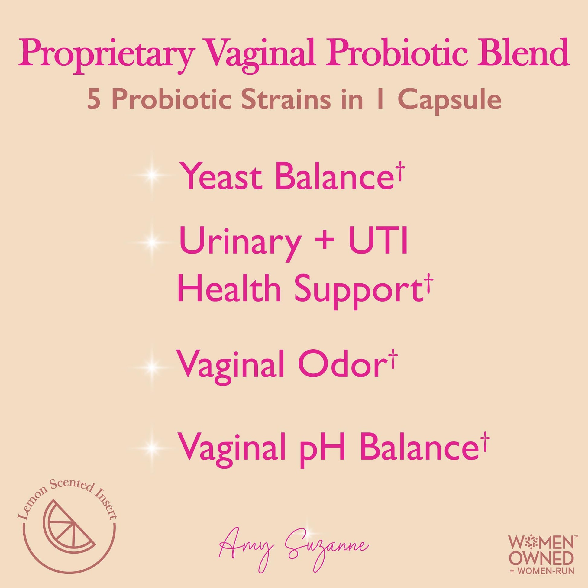 Amy Suzanne Vaginal Probiotics for Women - 10 Billion CFU Probiotic for pH Balance and Urinary Tract Health Amy SuzanneAu supplements