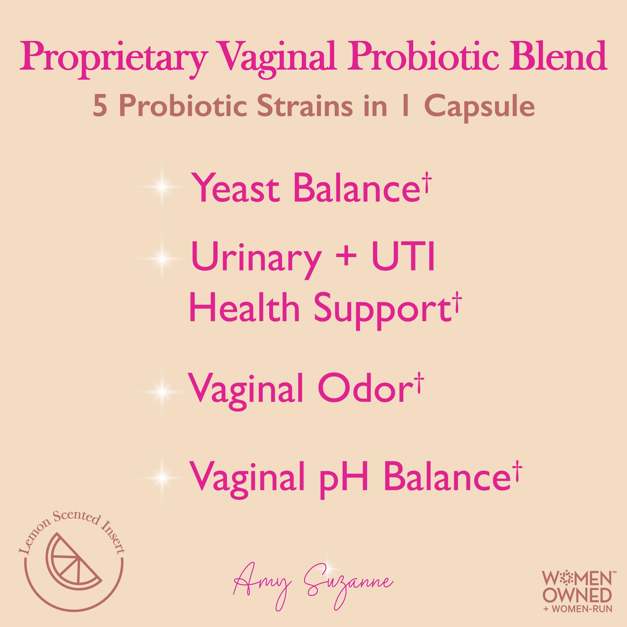 Amy Suzanne Vaginal Probiotics for Women - 10 Billion CFU Probiotic for pH Balance and Urinary Tract Health Amy SuzanneAu supplements