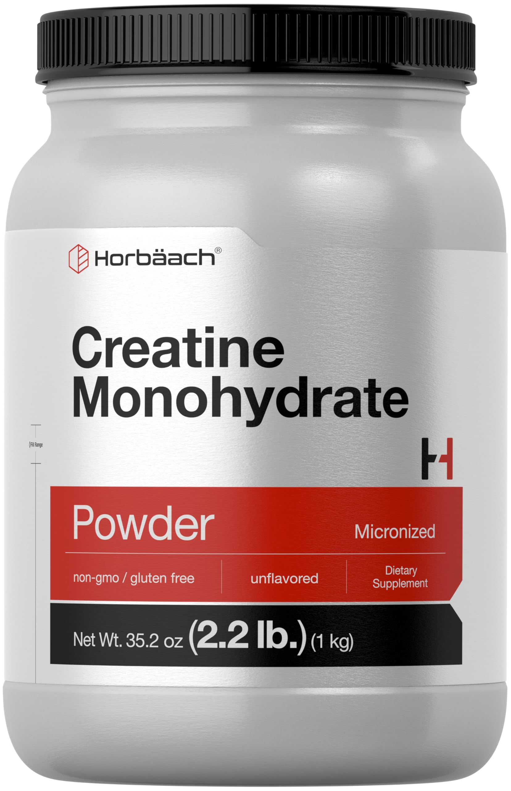Horbäach Creatine Monohydrate Powder | 2.2lbs (35.2 oz) | Micronized and Unflavored | Vegetarian, Non-GMO, and Gluten Free Supplement HorbäachAu supplements