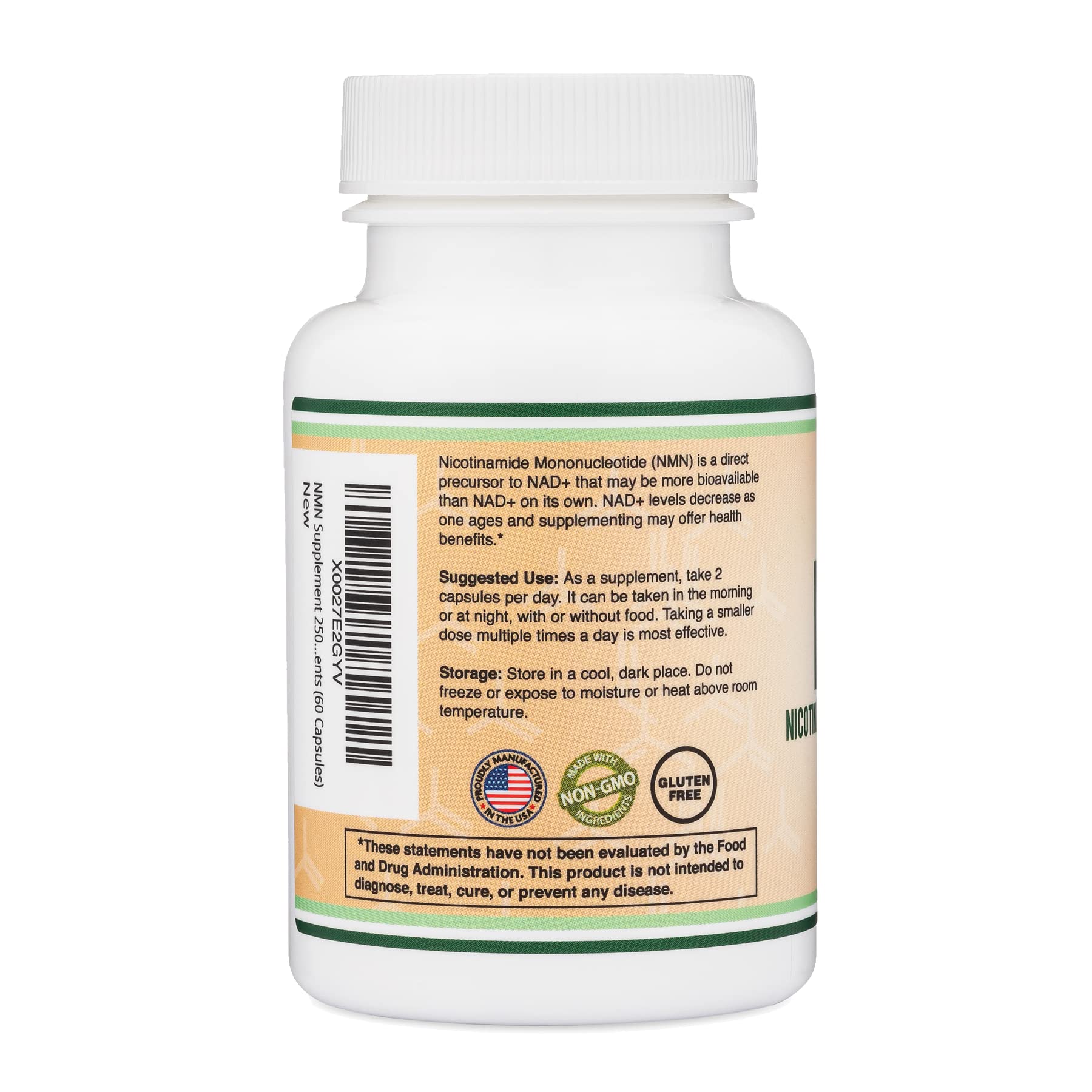 Double Wood Supplements NMN (Nicotinamide Mononucleotide) 250mg, 60 Capsules - 30 Servings, Gluten Free Double Wood SupplementsAu supplements