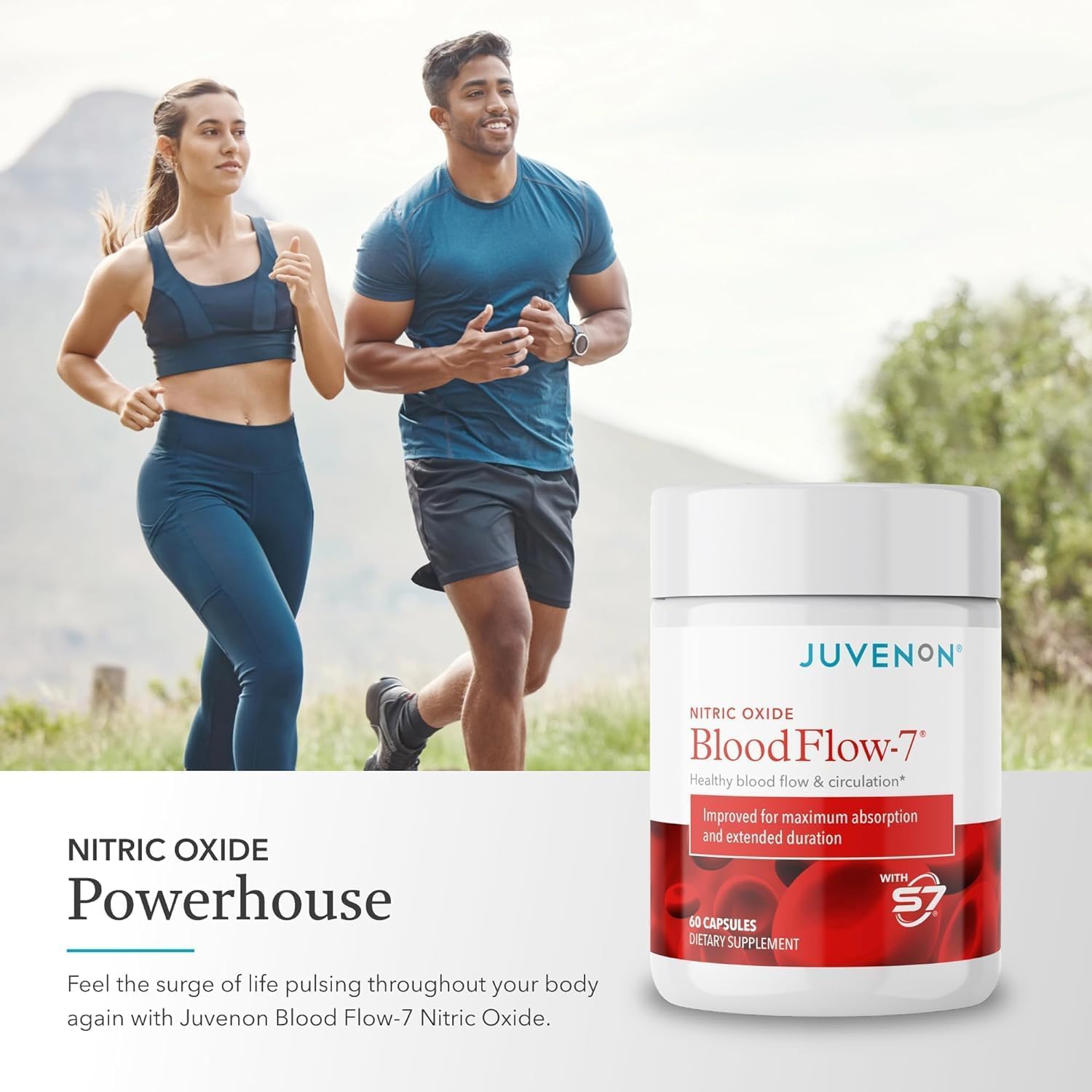Juvenon Maximum Male BloodFlow-7 Nitric Oxide Supplement with Nitrosigine + Alpha Gold Male JuvenonAu supplements