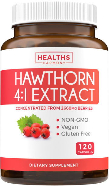 Hawthorn Berry Capsules - 4 Month Supply Digestion & Heart Health Supplement Healths HarmonyAu supplements