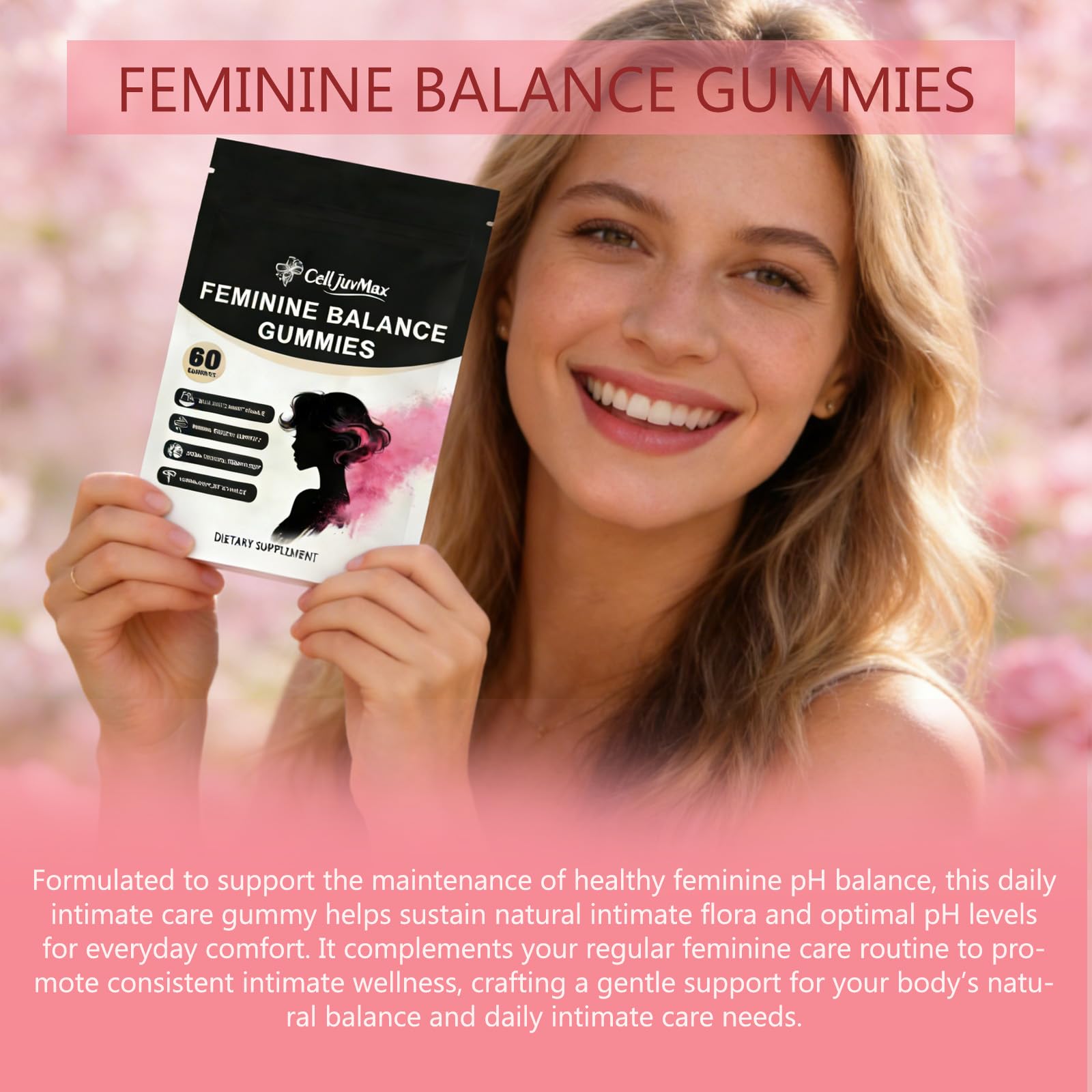 YFDSRF Feminine Balance Probiotic Gummies for Women - with Hawaiian Pineapple, pH Balance Support, Healthy Odor & Flora, Vaginal & Immune Health, Vegan Dietary Supplement - 60 Gummies (1) YFDSRFAu supplements