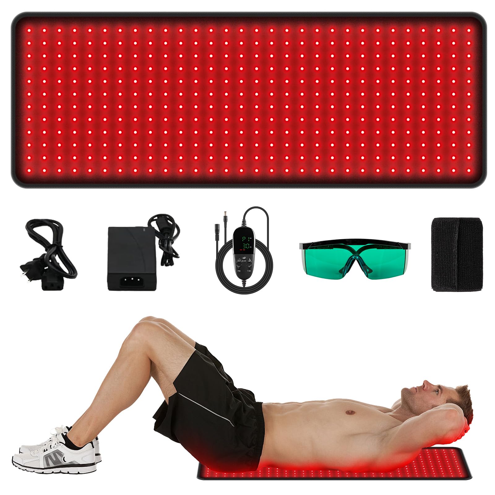 LED Red Light Therapy Pad Upgraded Large Size 660nm Red Light and 850nm Near Infrared Light AOCAAUPAu supplements